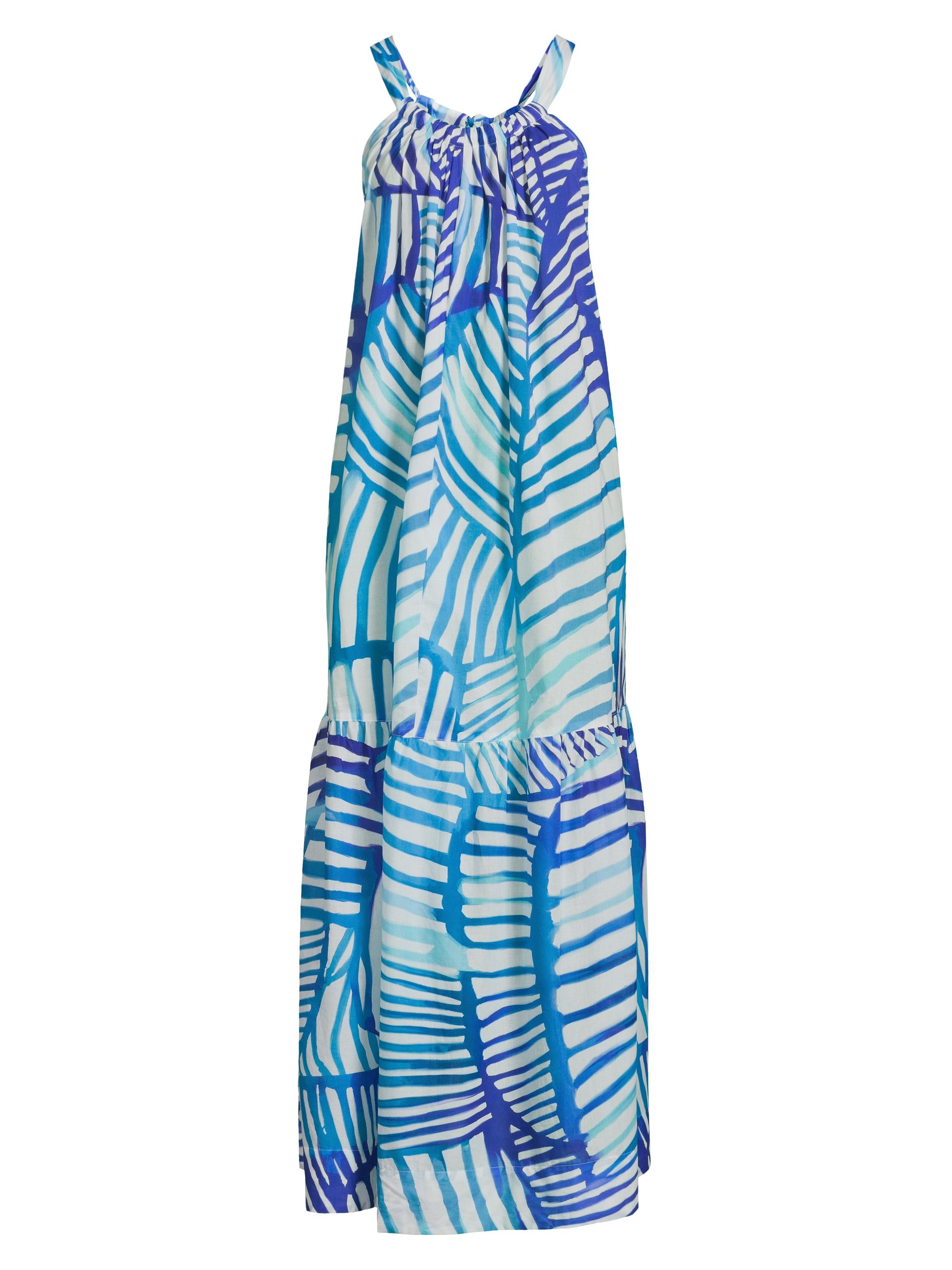 Milly Women's Abstract-Print Halter Cover-Up Maxi Dress - Blue Multi
