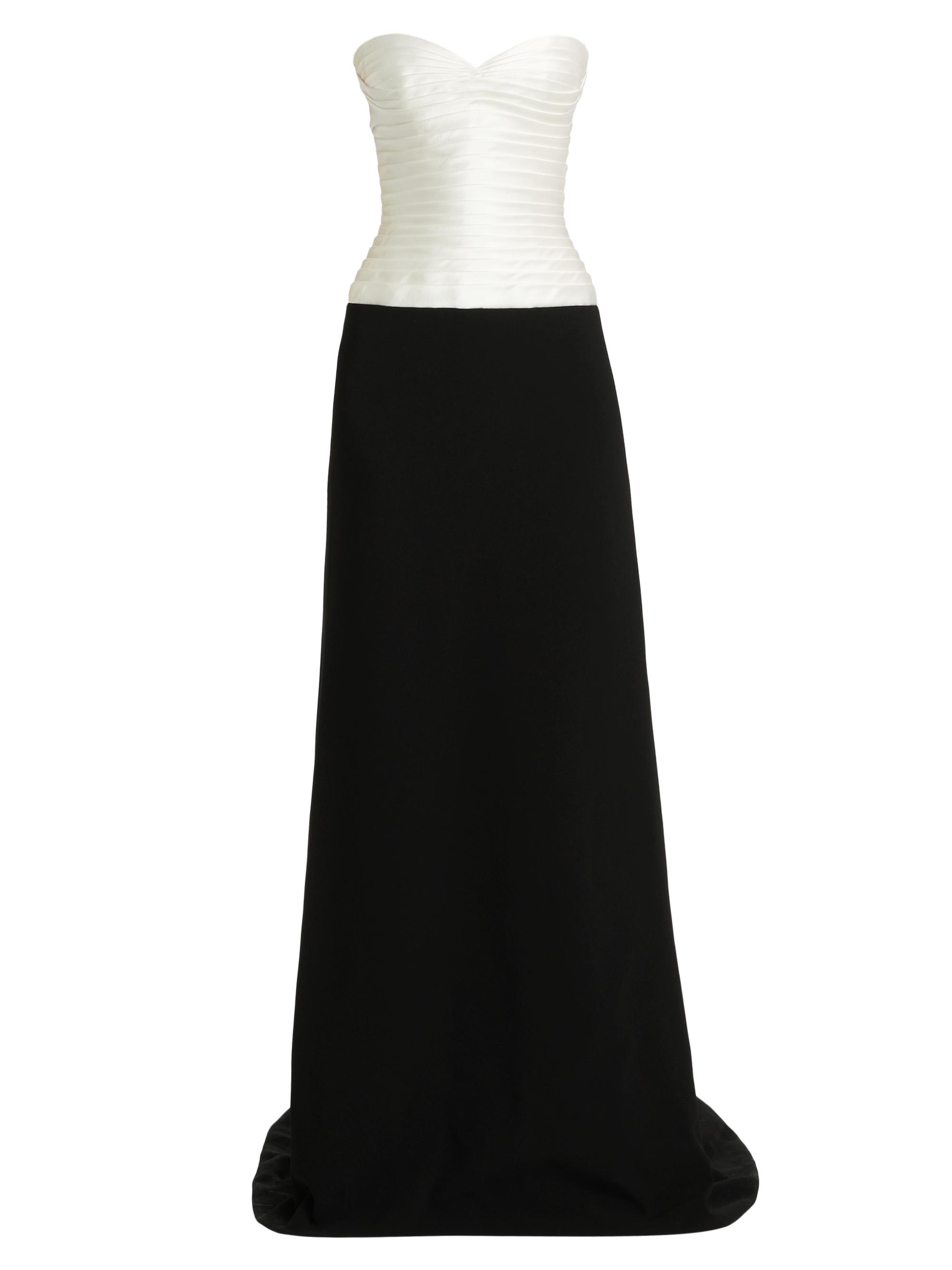 Sergio Hudson Women's Two-Tone Strapless Column Gown - Ebony Optic White