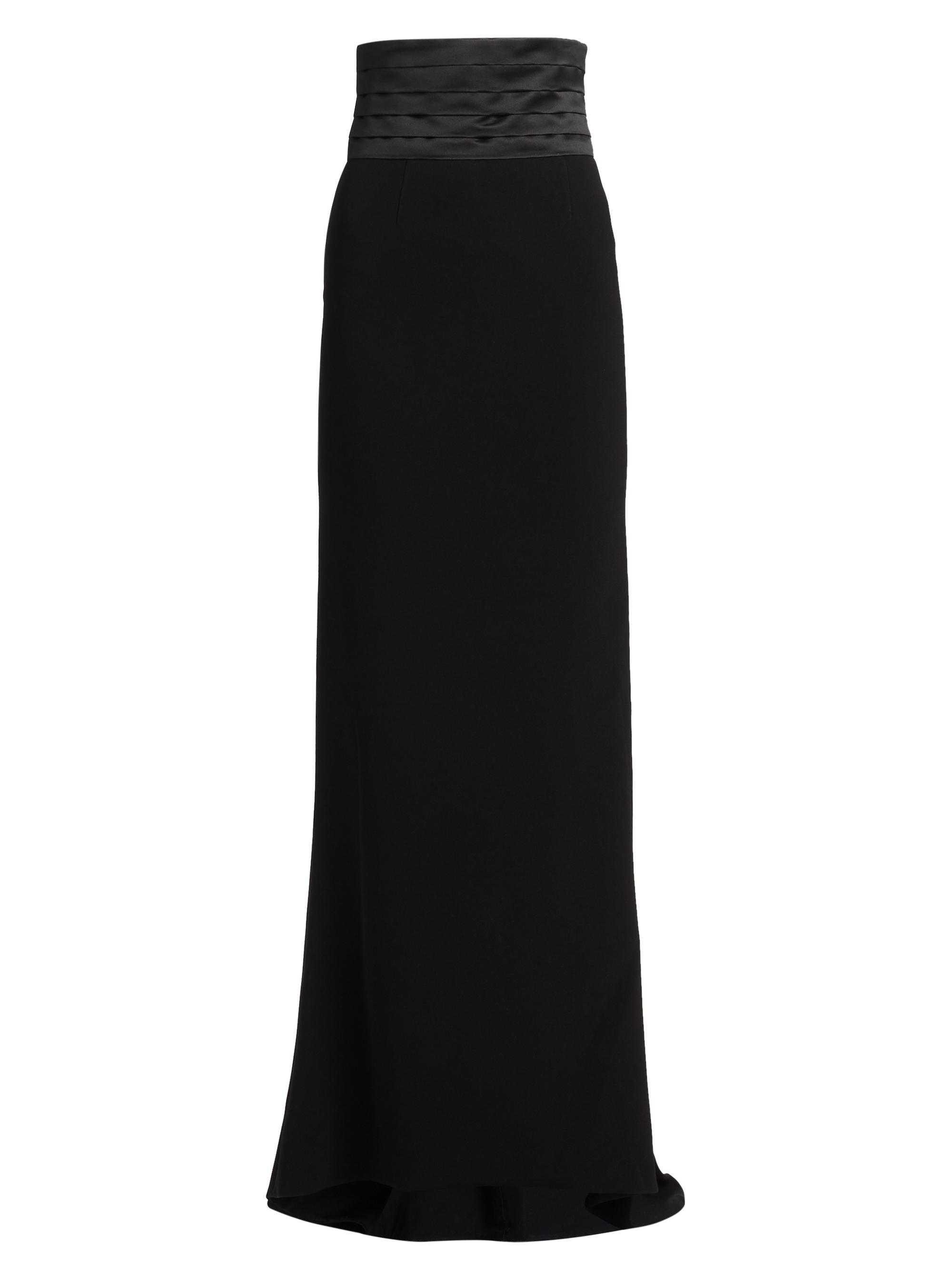 Sergio Hudson Women's Cumberbund Evening Maxi Skirt - Ebony