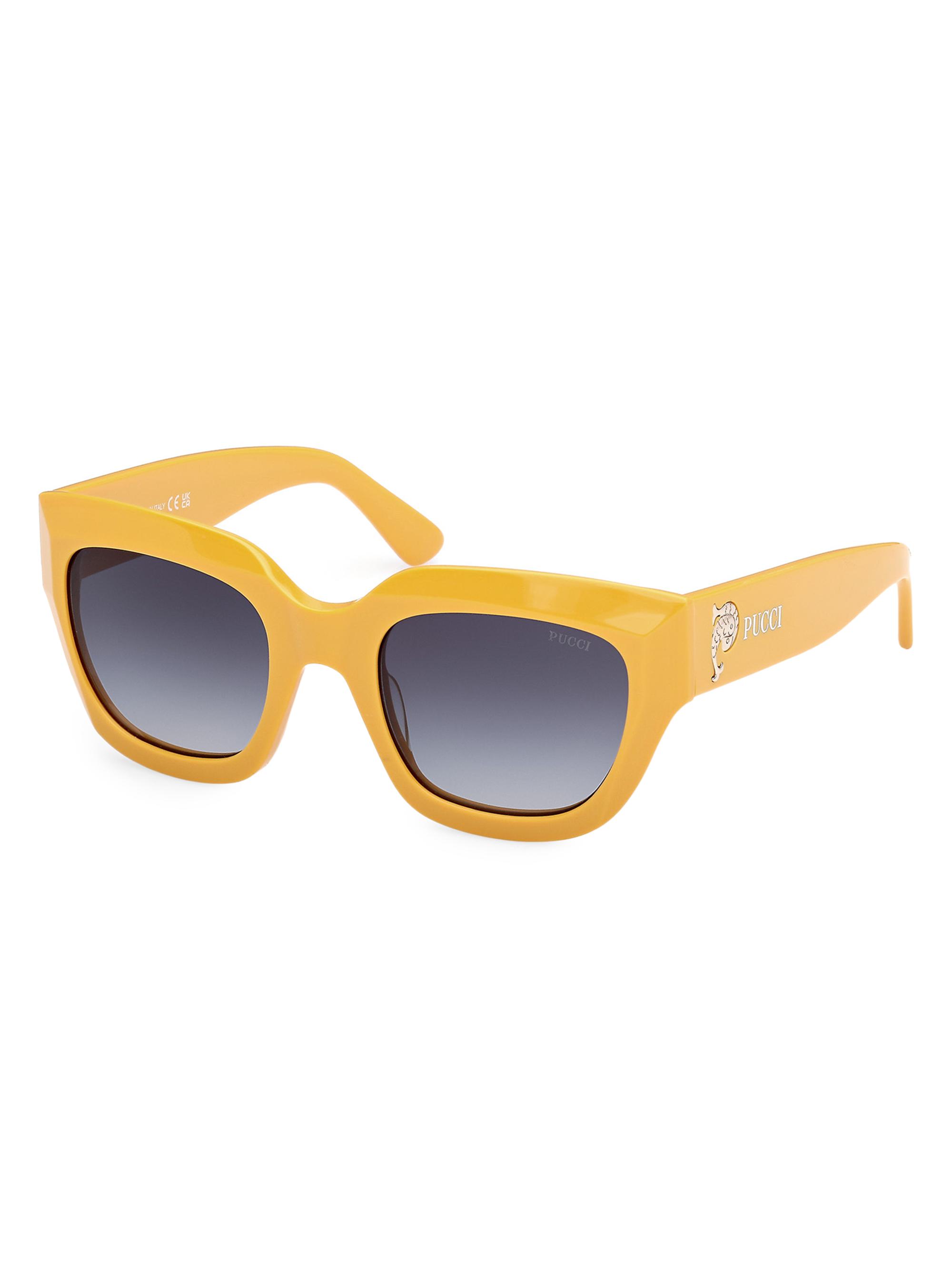 Pucci Women's 51MM Butterfly Sunglasses - Yellow Blue
