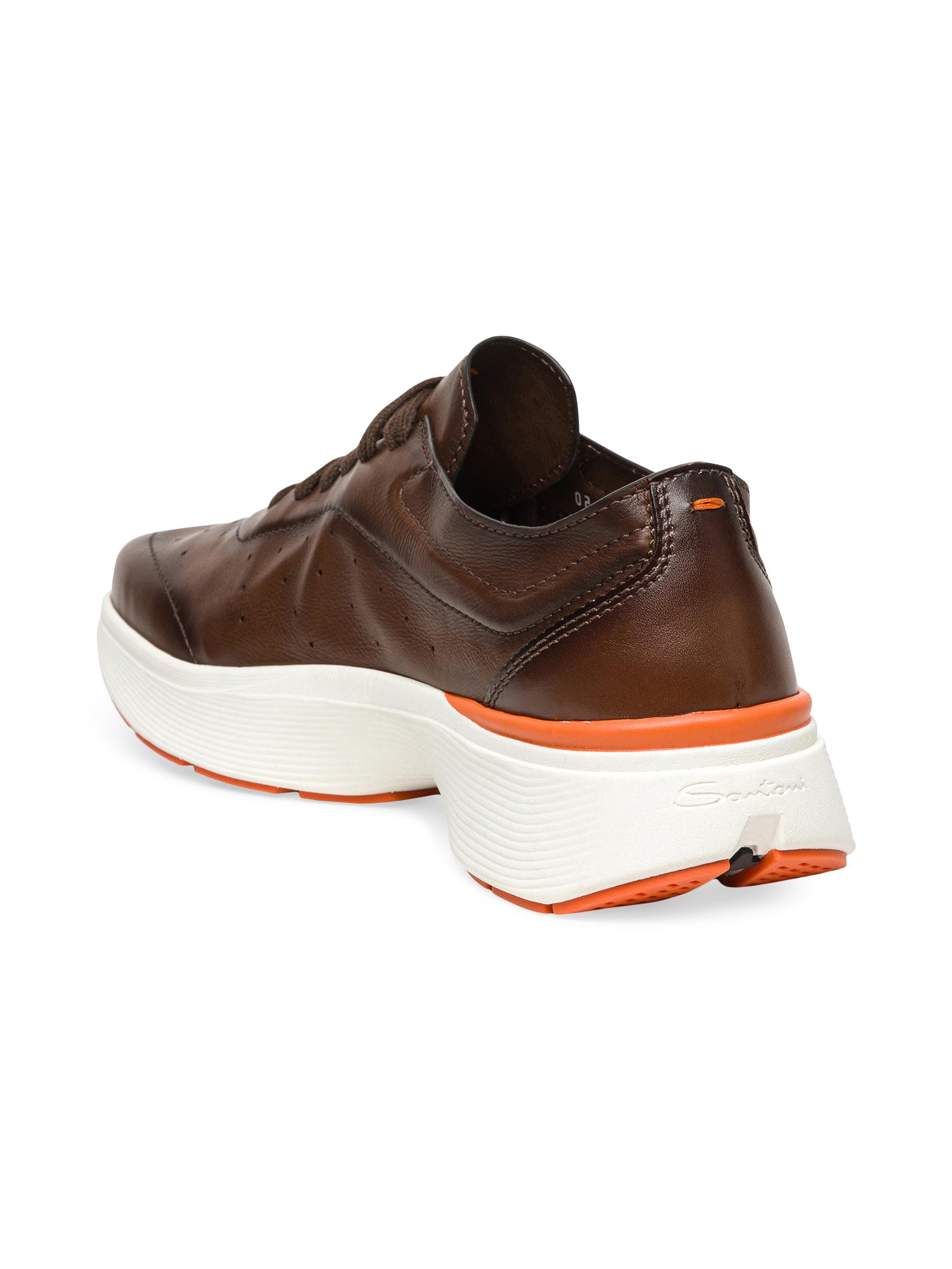 Santoni Bounce Leather Low-Top Sneakers | Saks Fifth Avenue