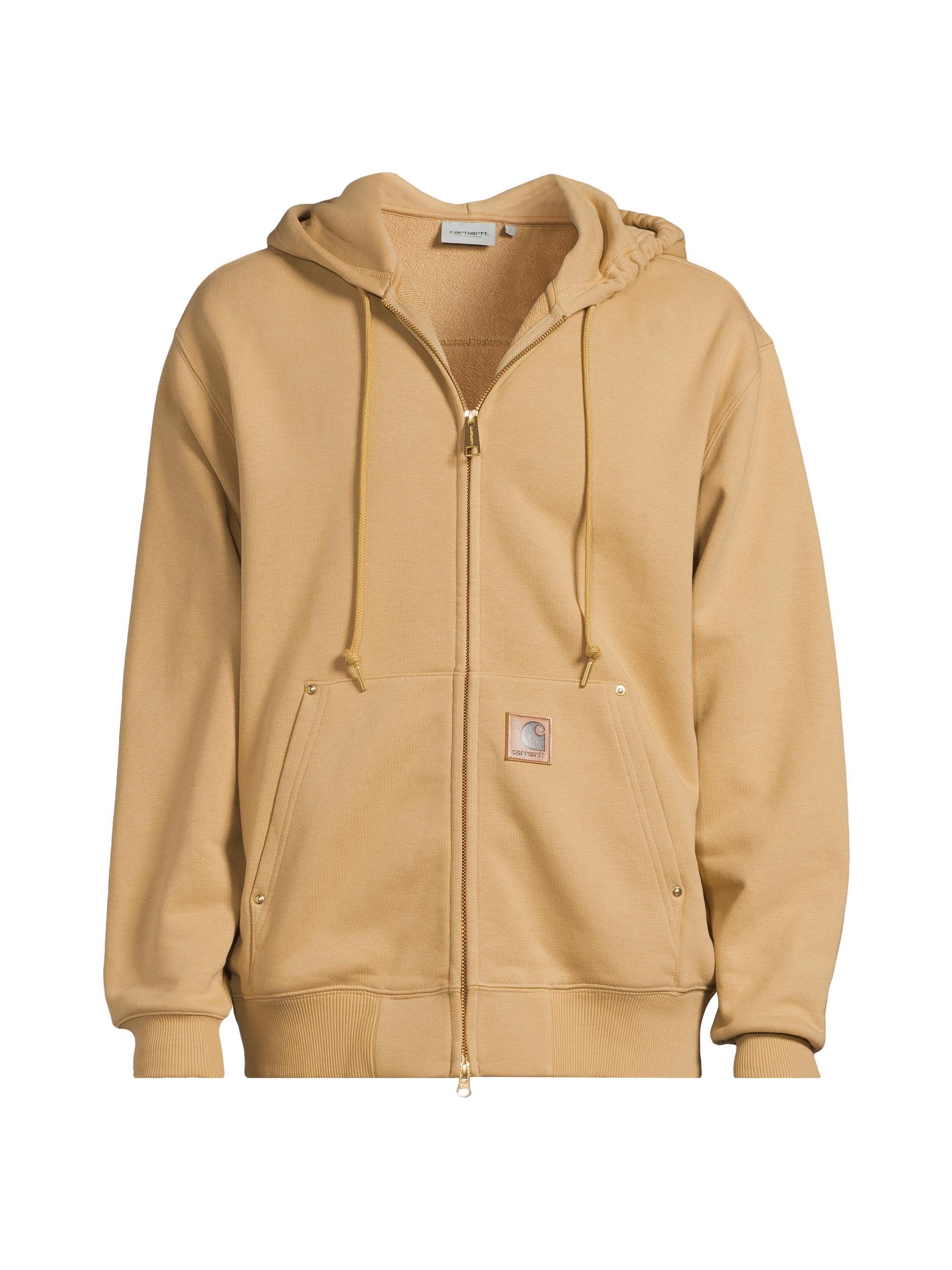 Carhartt WIP Men's Eldon Logo Cotton-Blend Hoodie - Dusty Brown