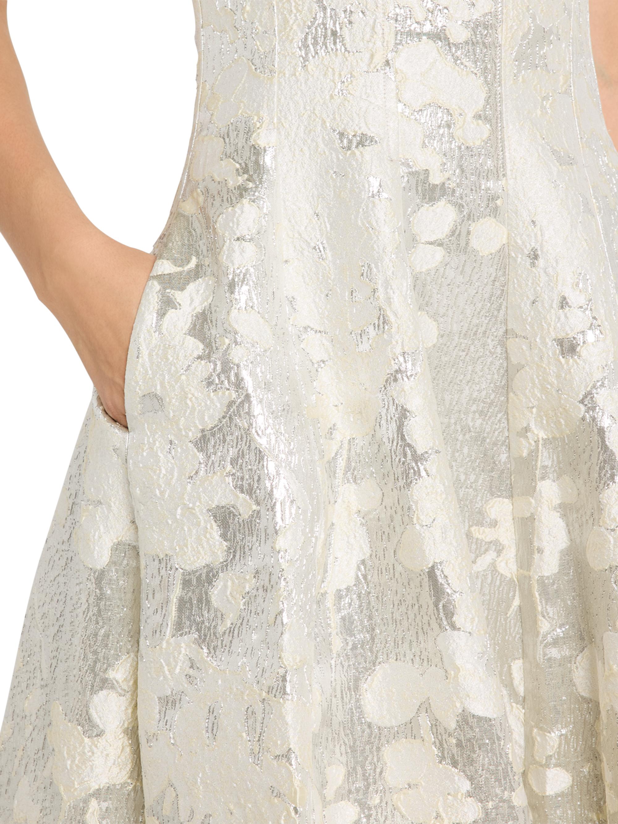 SIMKHAI Women's Octavia Floral Strapless Gown - Silver | Thumbnail 5