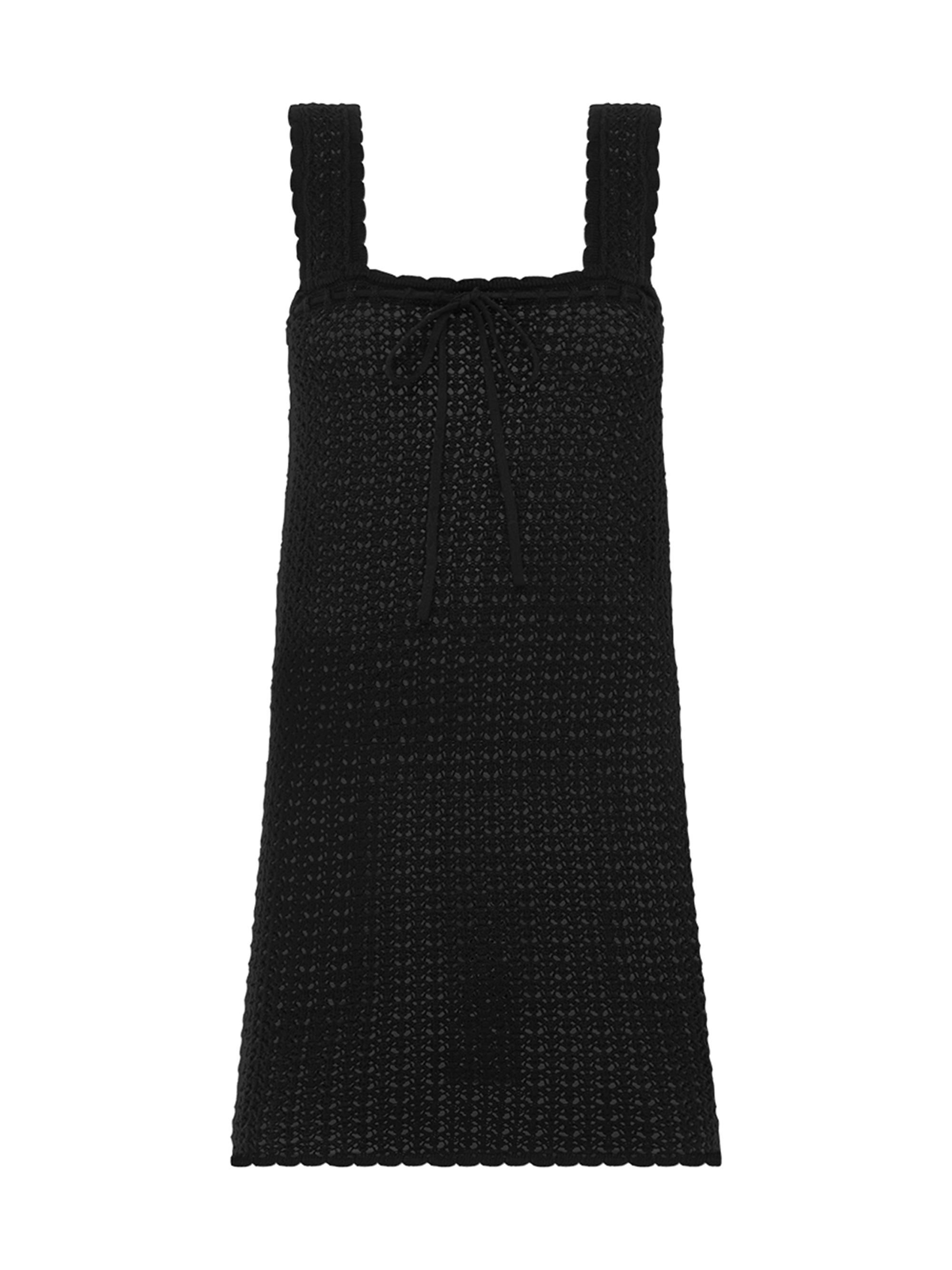 Peony Women's Pointelle Scalloped Minidress - Noir