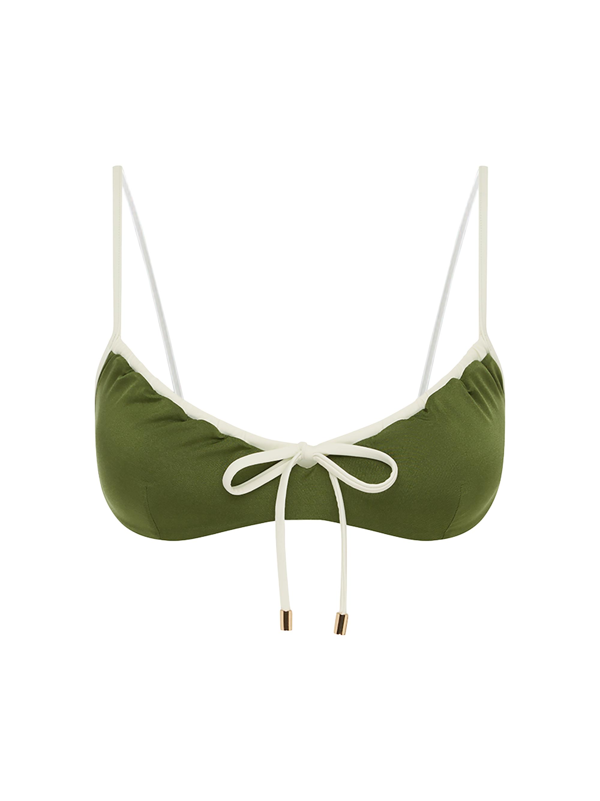 Peony Women's Solstice Bikini Top - Olivine
