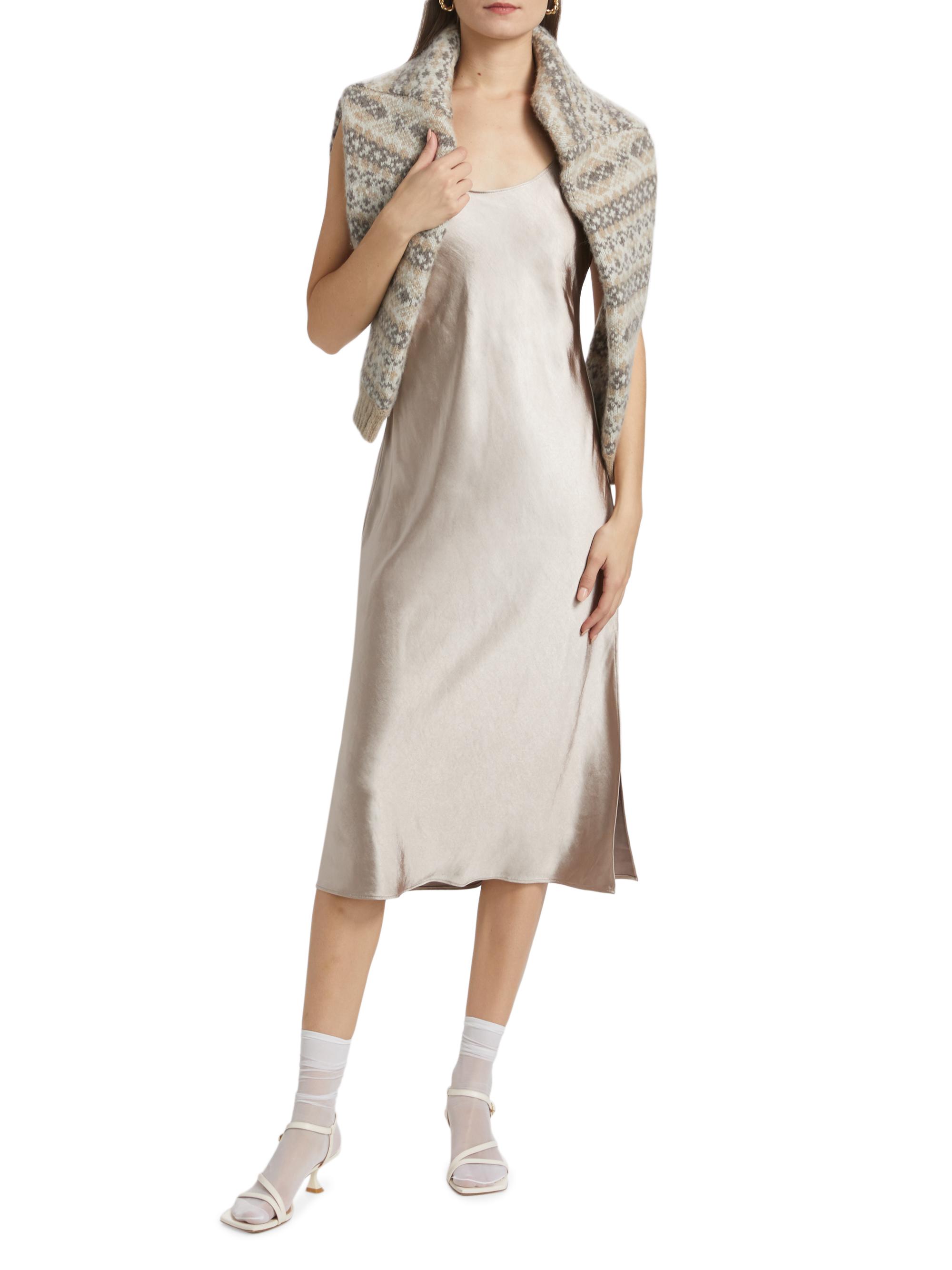 dh New York Lou Sweater & Satin Midi-Dress Set | Saks Fifth Avenue