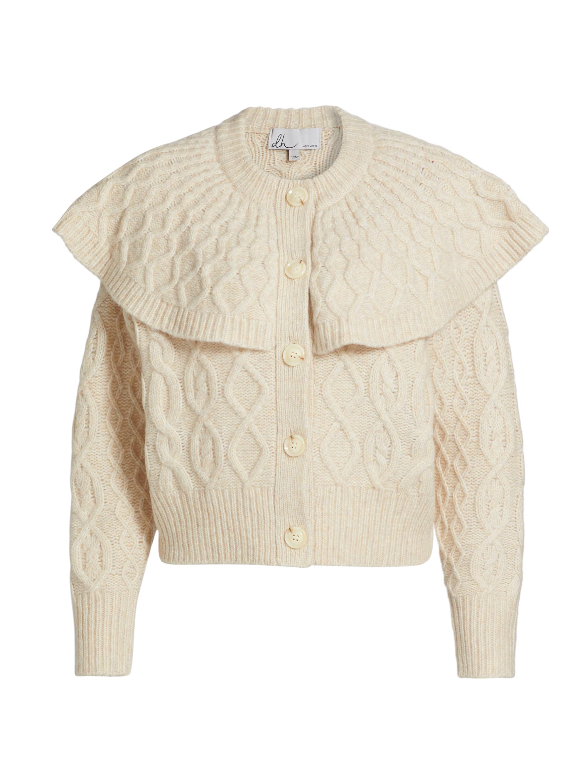 F.DOM エフダム　ウールアンゴラニット　Wool Angola Knit Charcoal Multi Diamond Weave Sweater in Felted Wool-Cashmere