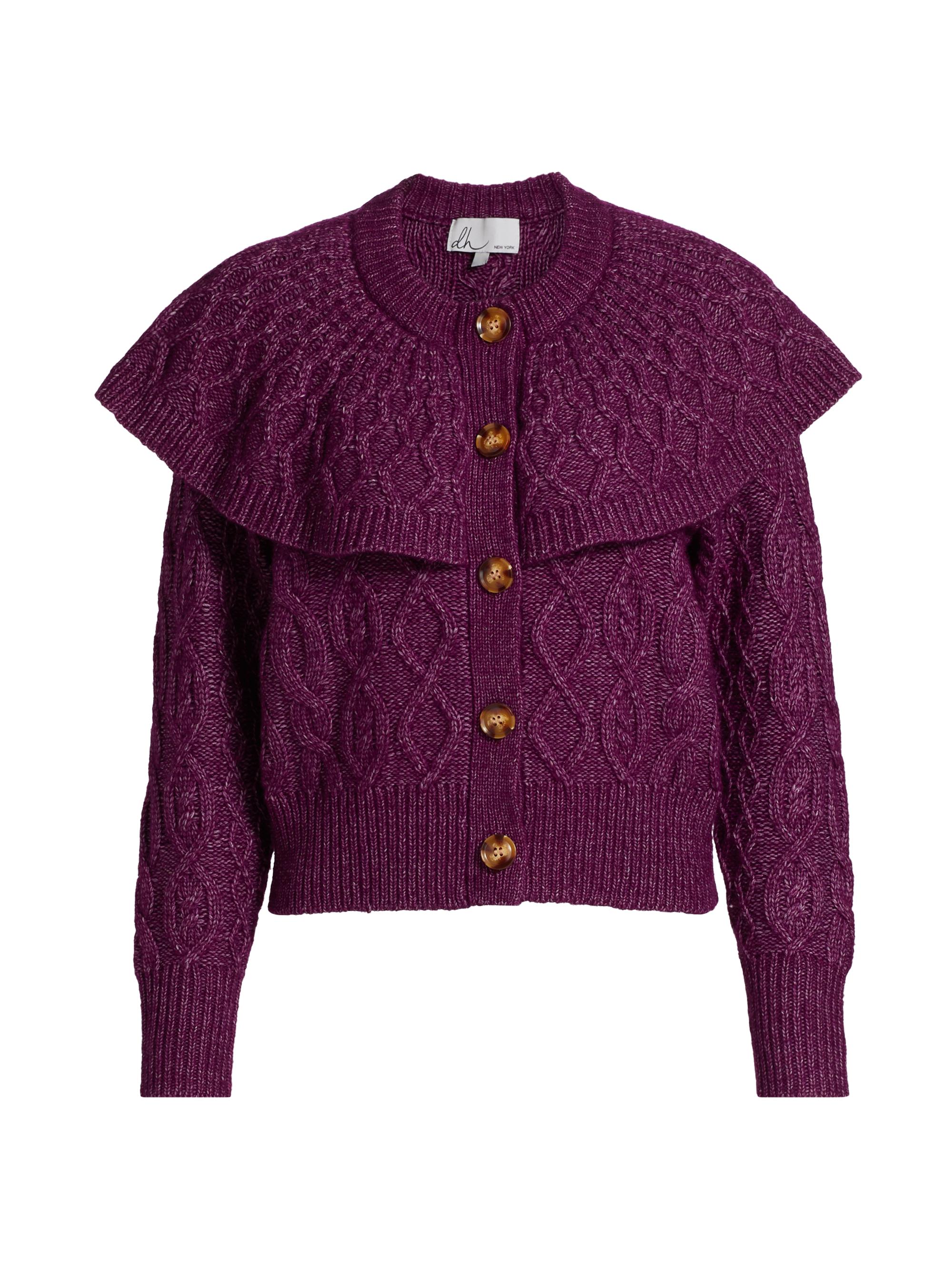 Farm Rio Wave Striped Knit V-Neck Cardigan | Saks Fifth Avenue