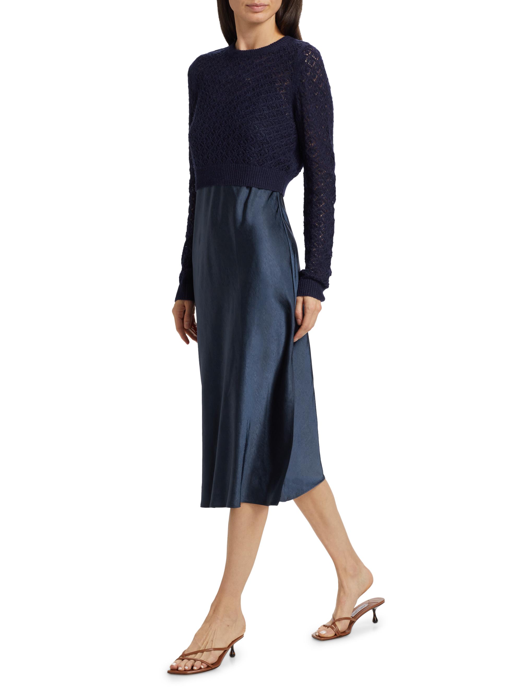 dh New York Val Cardigan & Slip Midi-Dress Set | Saks Fifth Avenue