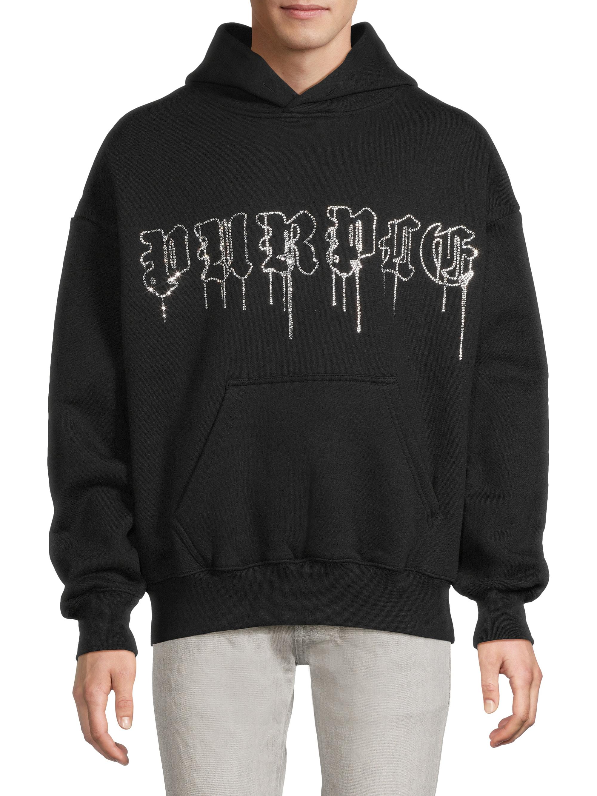 Purple Brand Embellished Drip Logo Hoodie | Saks Fifth Avenue