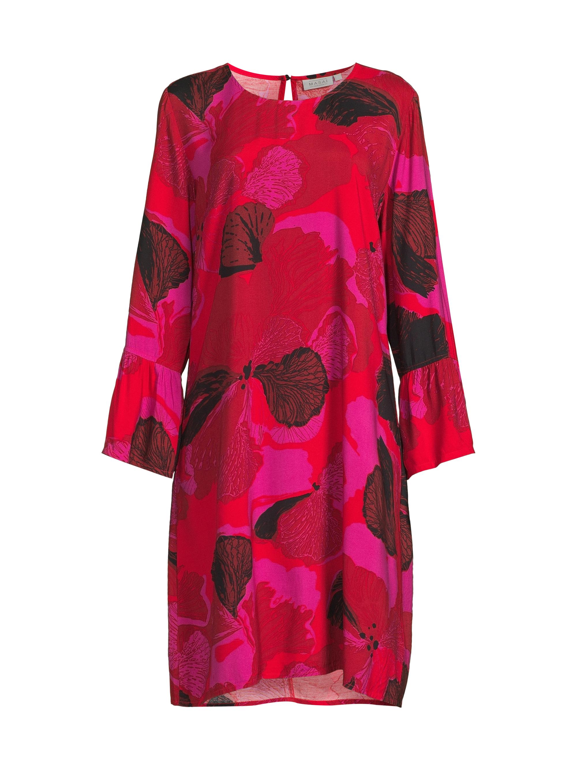 Masai Copenhagen Women's Novella Floral Twill Dress - Haute Red