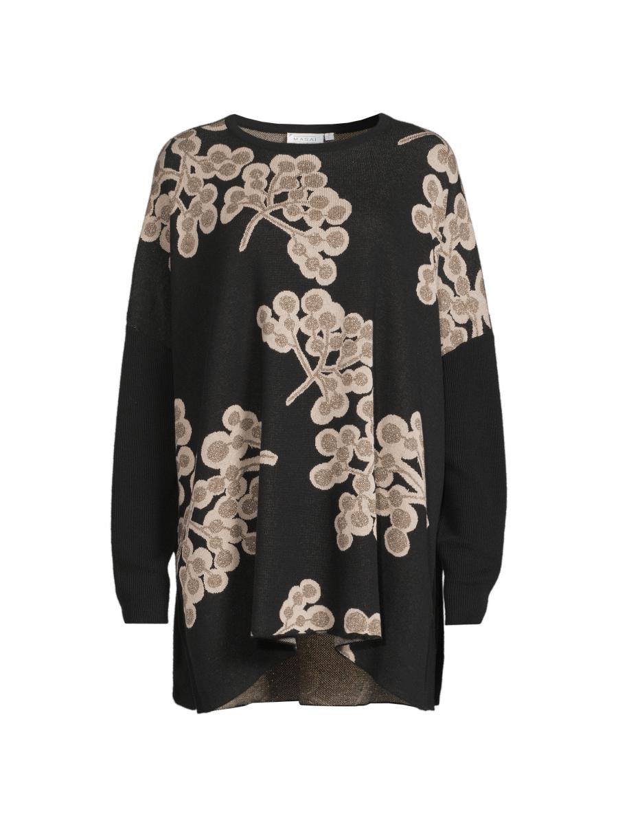 Masai Copenhagen Women's Feluca Floral Cotton-blend Sweater In Black