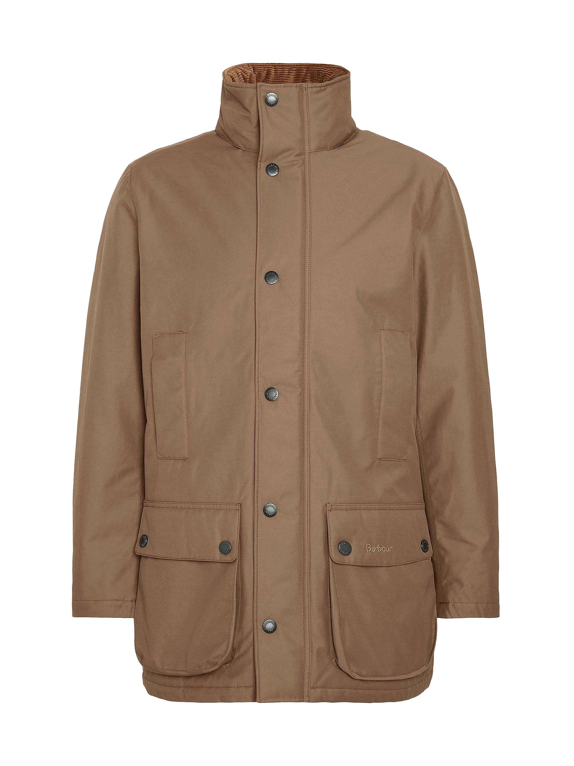 Barbour Men's Border Showerproof Waxed Jacket - Fossil
