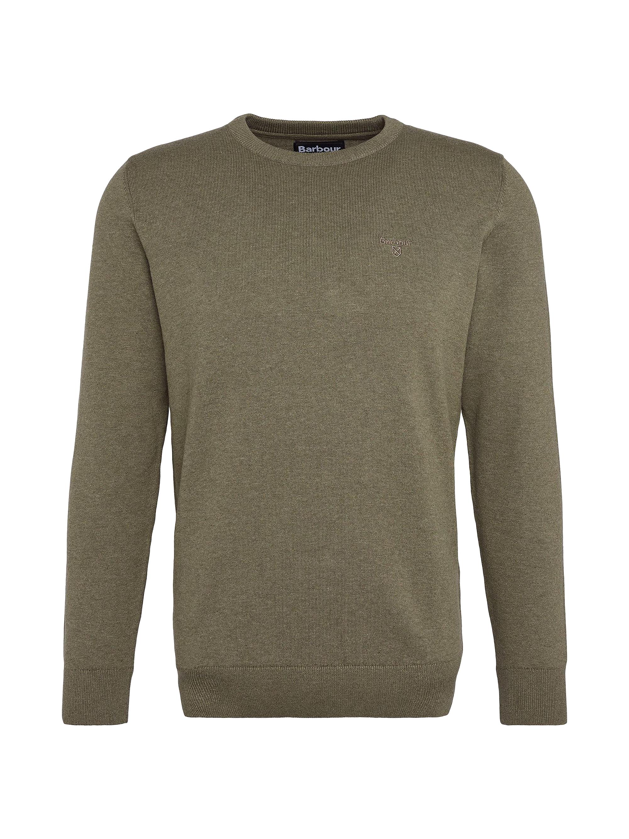Barbour Men's Crewneck Cotton Sweater - Vintage Khaki