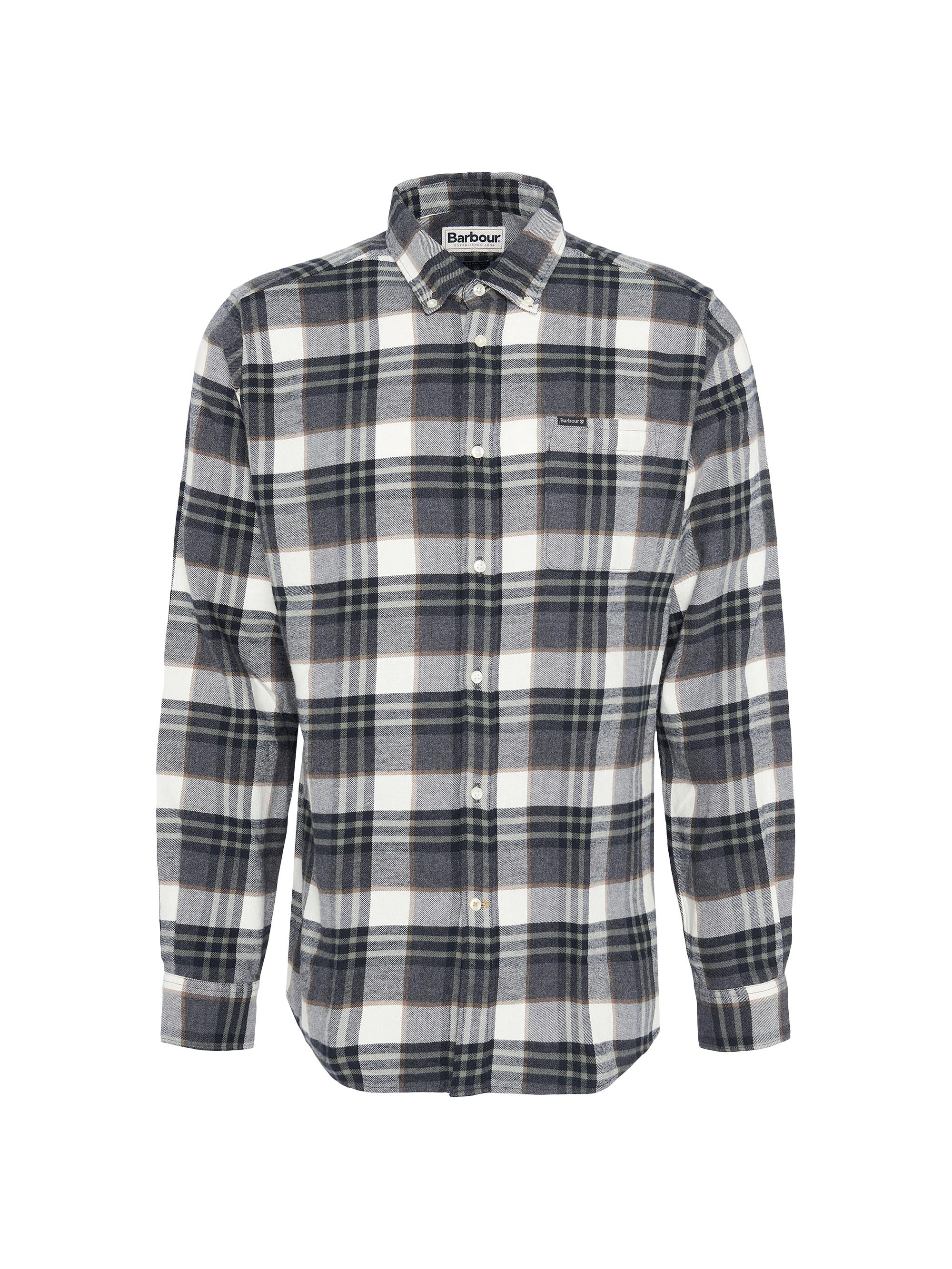 Barbour Men's Fallbay Tailored-Fit Check Shirt - Grey Marl