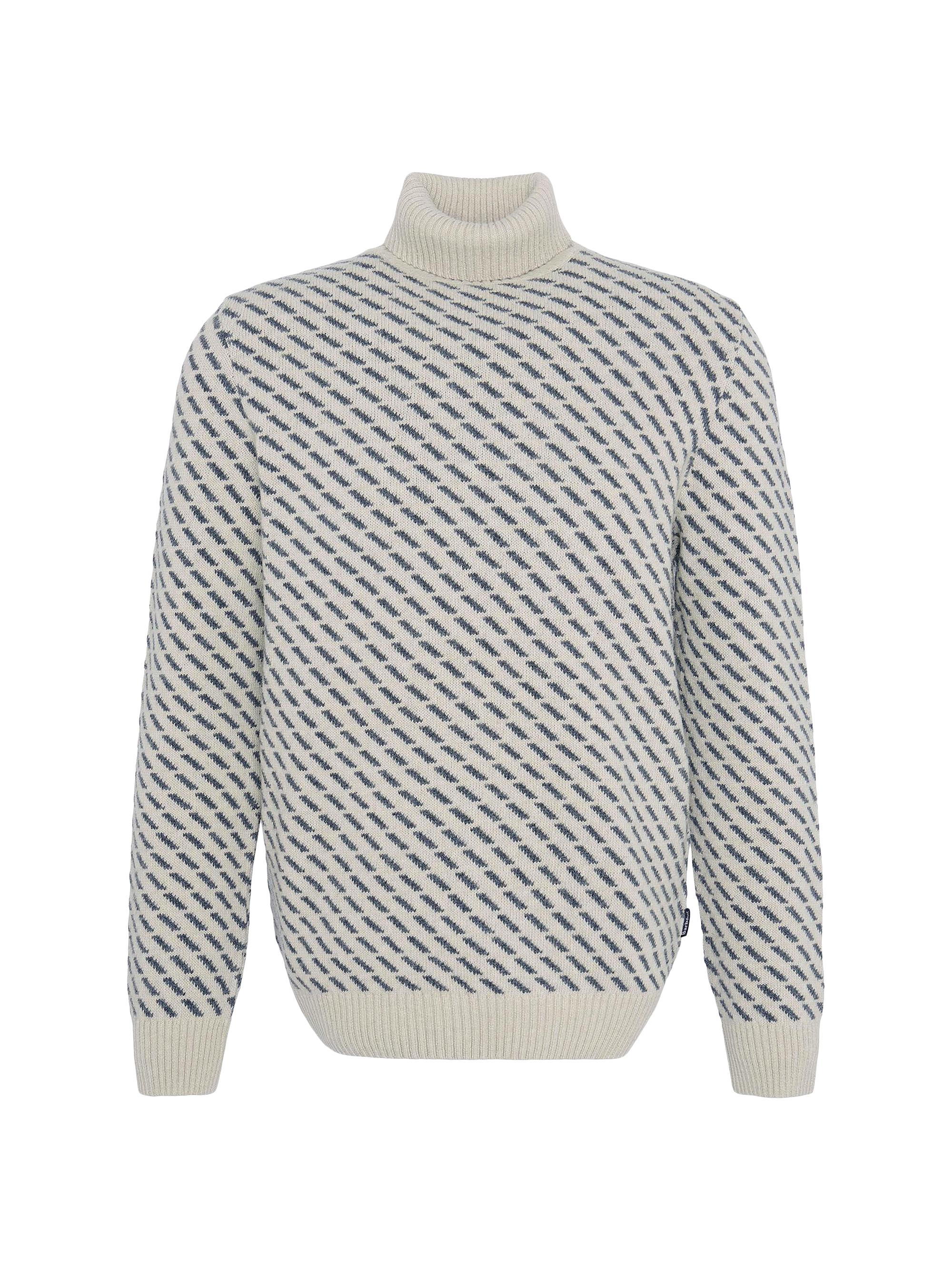 Barbour Men's Masham Roll Neck Sweater - Chalk Marl