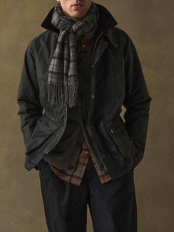 Shop Barbour Modern Check Bedale Wax Jacket | Saks Fifth Avenue Shop Barbour Modern Check Bedale Wax Jacket | Saks Fifth Avenue