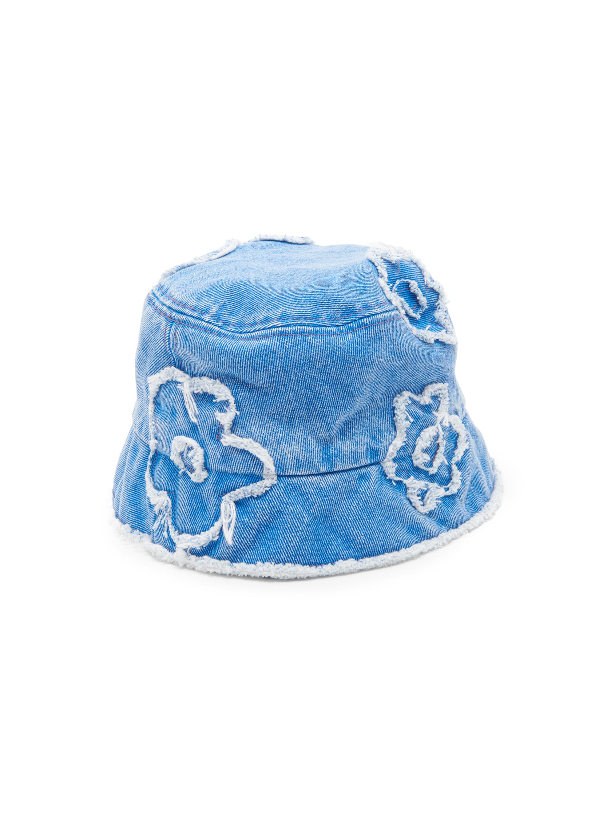 Marni Men's Patch Washed Denim Bucket Hat - Cobalt
