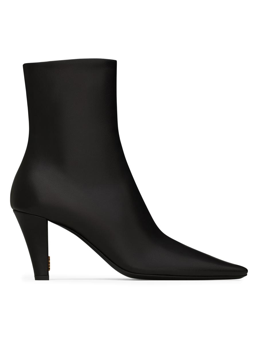 Saint Laurent Jill Booties in Smooth Leather | Saks Fifth Avenue