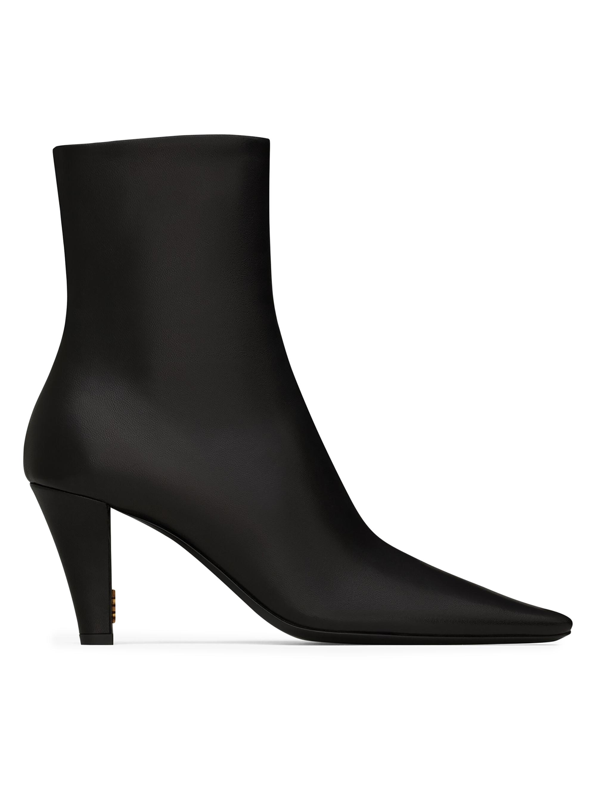 靴 Saint Laurent squaretoo heal boots41 Saint Laurent Julia Boots in Smooth Leather | Saks Fifth Avenue