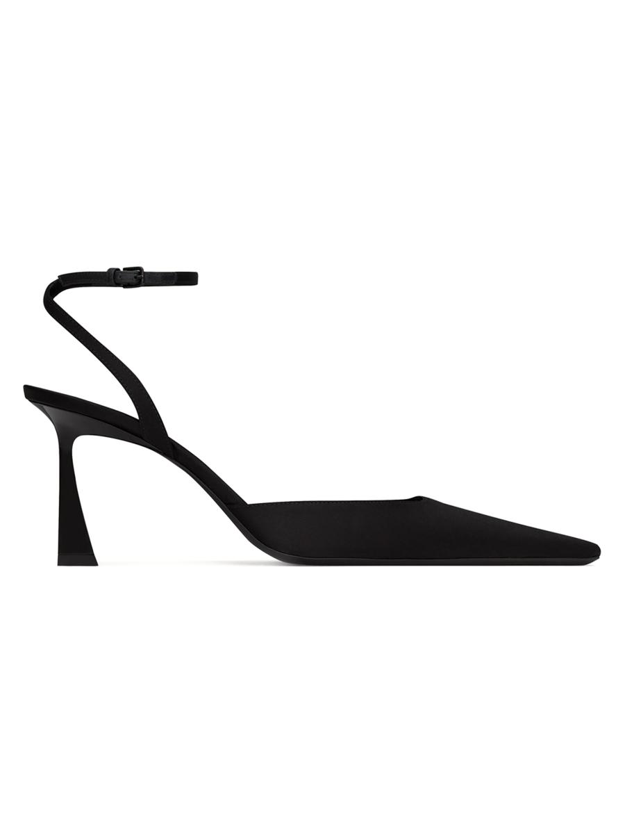 Saint Laurent Aimee Slingback Pumps in Satin Crepe | Saks