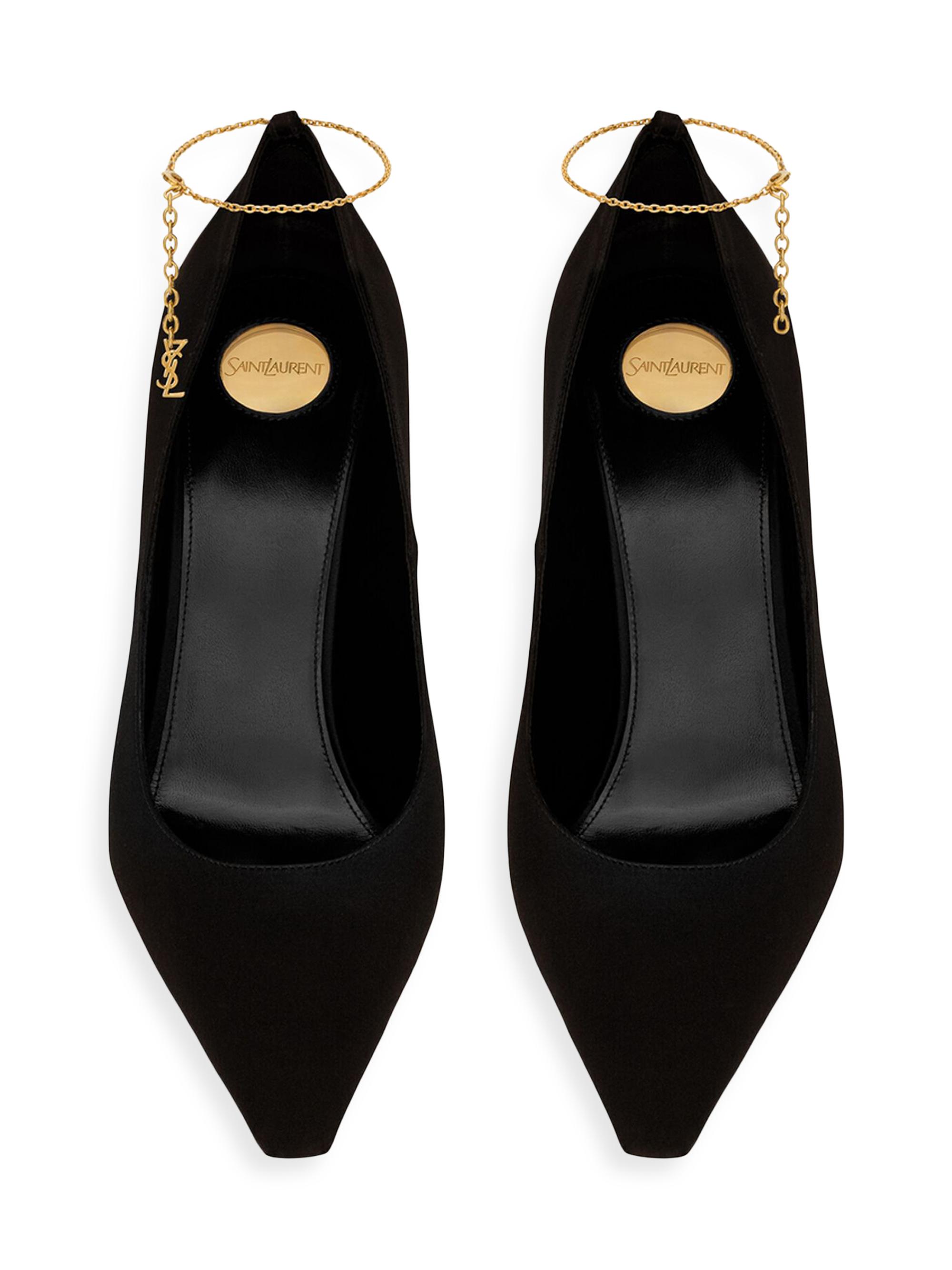 Saint Laurent Régine Pumps in Satin Crepe | Saks Fifth Avenue
