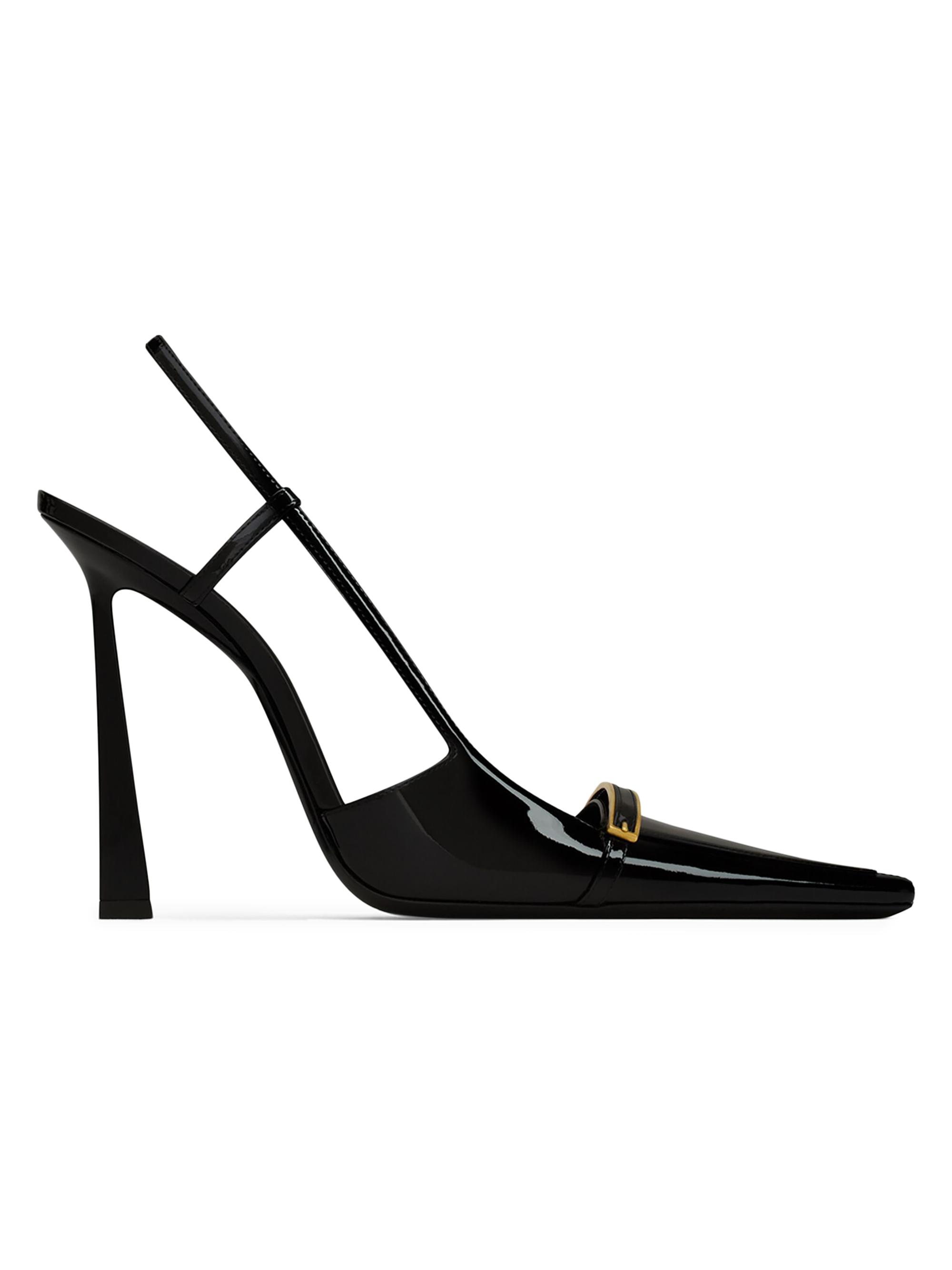 Saint Laurent Women's Jacqueline Slingback Pumps in Patent Leather - Black