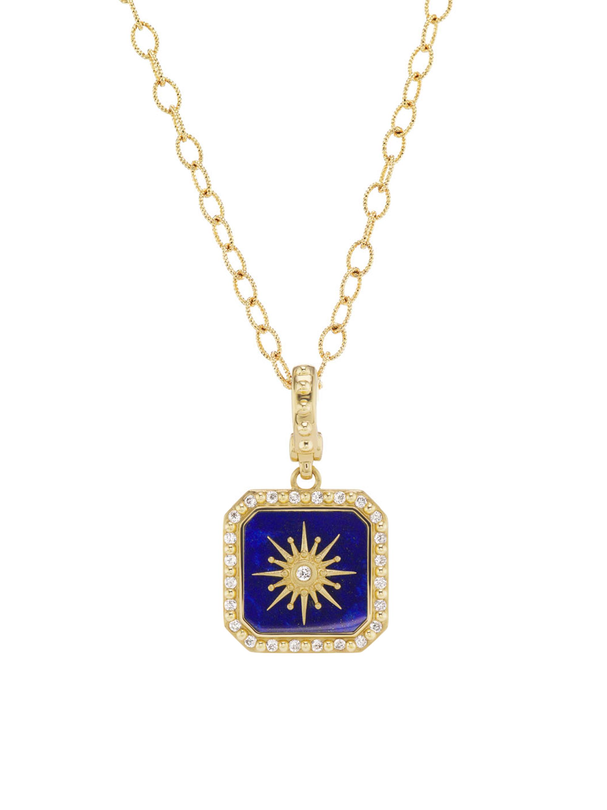 Orly Marcel Women's Guiding Star 18K Yellow Gold, Lapis Lazuli & 0.20 TCW Diamond Pendant Necklace - Yellow Gold