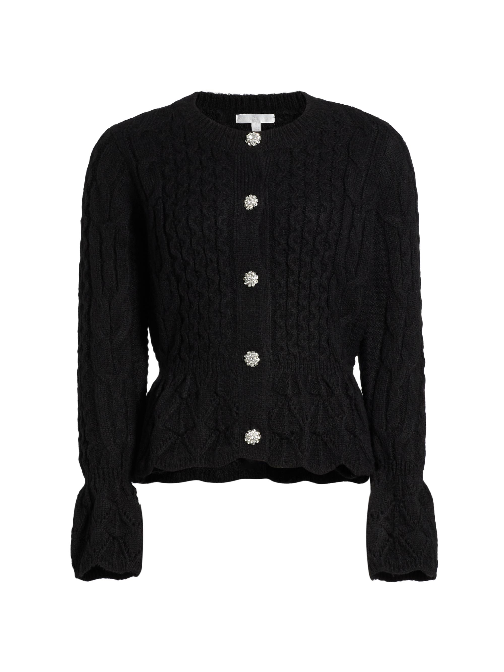 Design History Cable-Knit Crewneck Cardigan | Saks Fifth Avenue