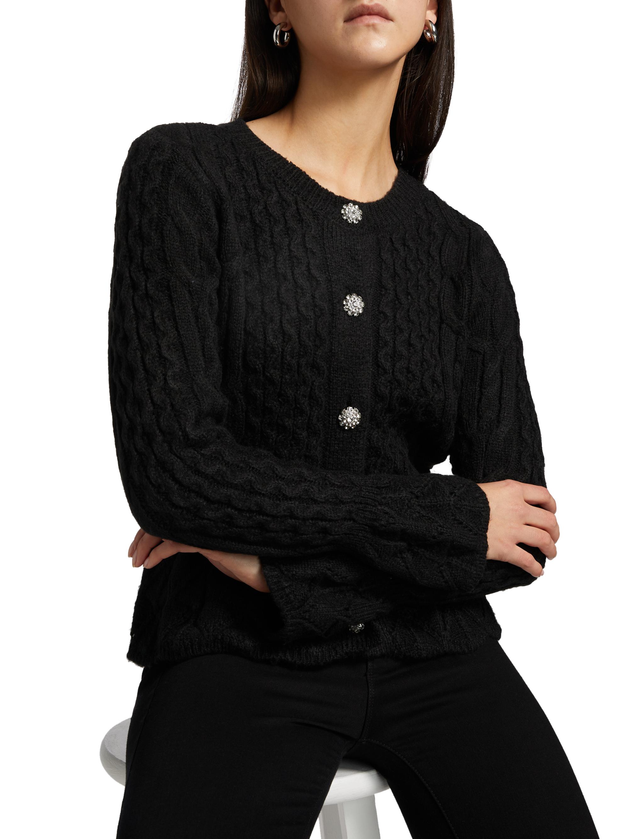 Design History Cable-Knit Crewneck Cardigan | Saks Fifth Avenue