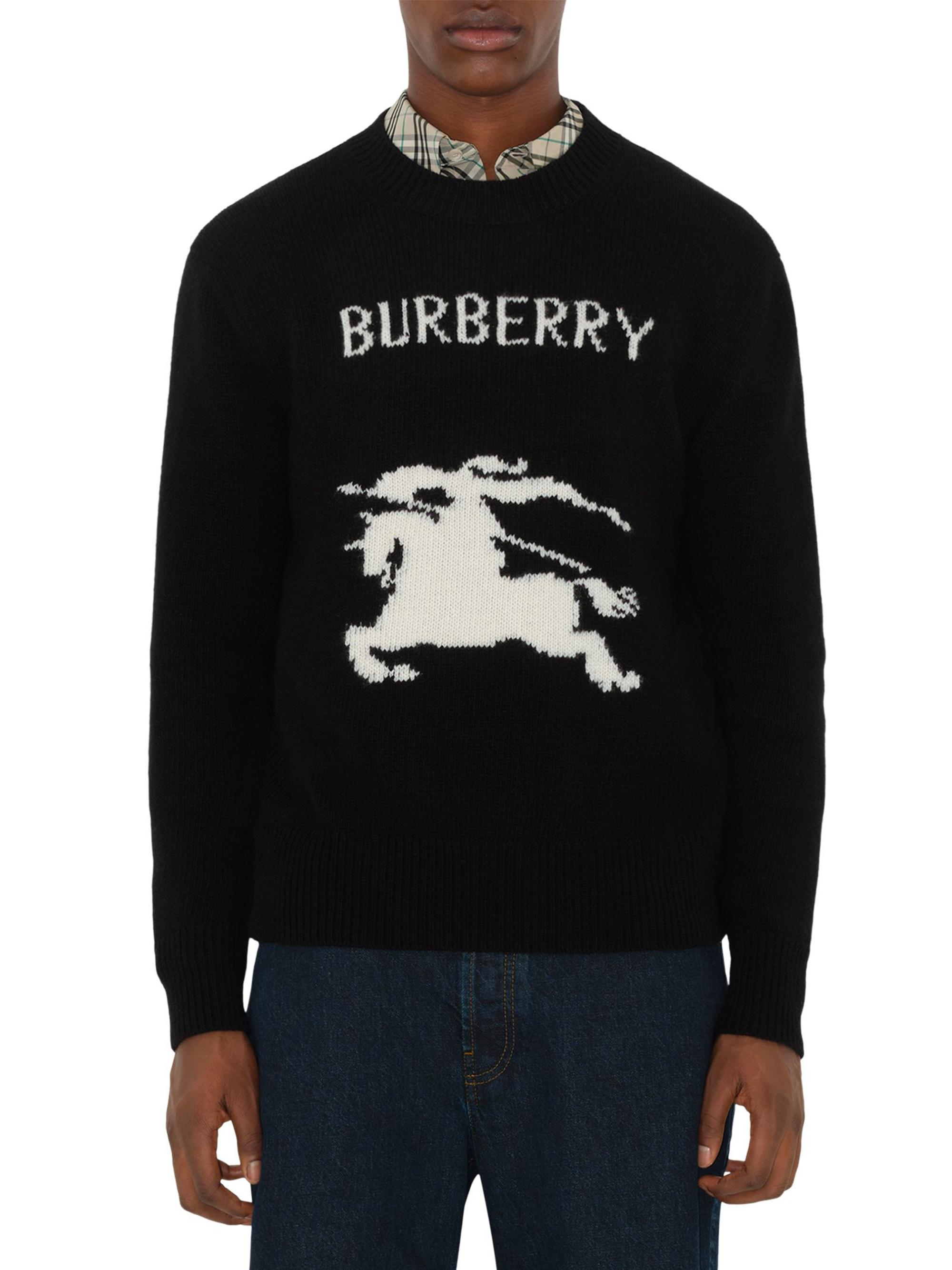 Burberry Equestrian Knight Design Wool & Cashmere Sweater | Saks