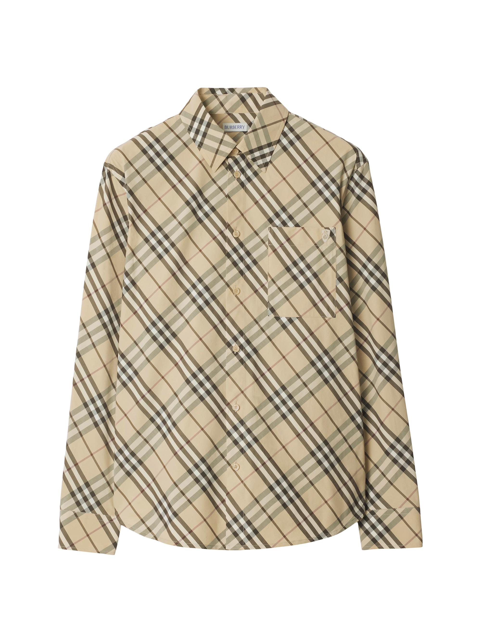 Burberry Men's Check Button-Up Shirt - Alabaster Check