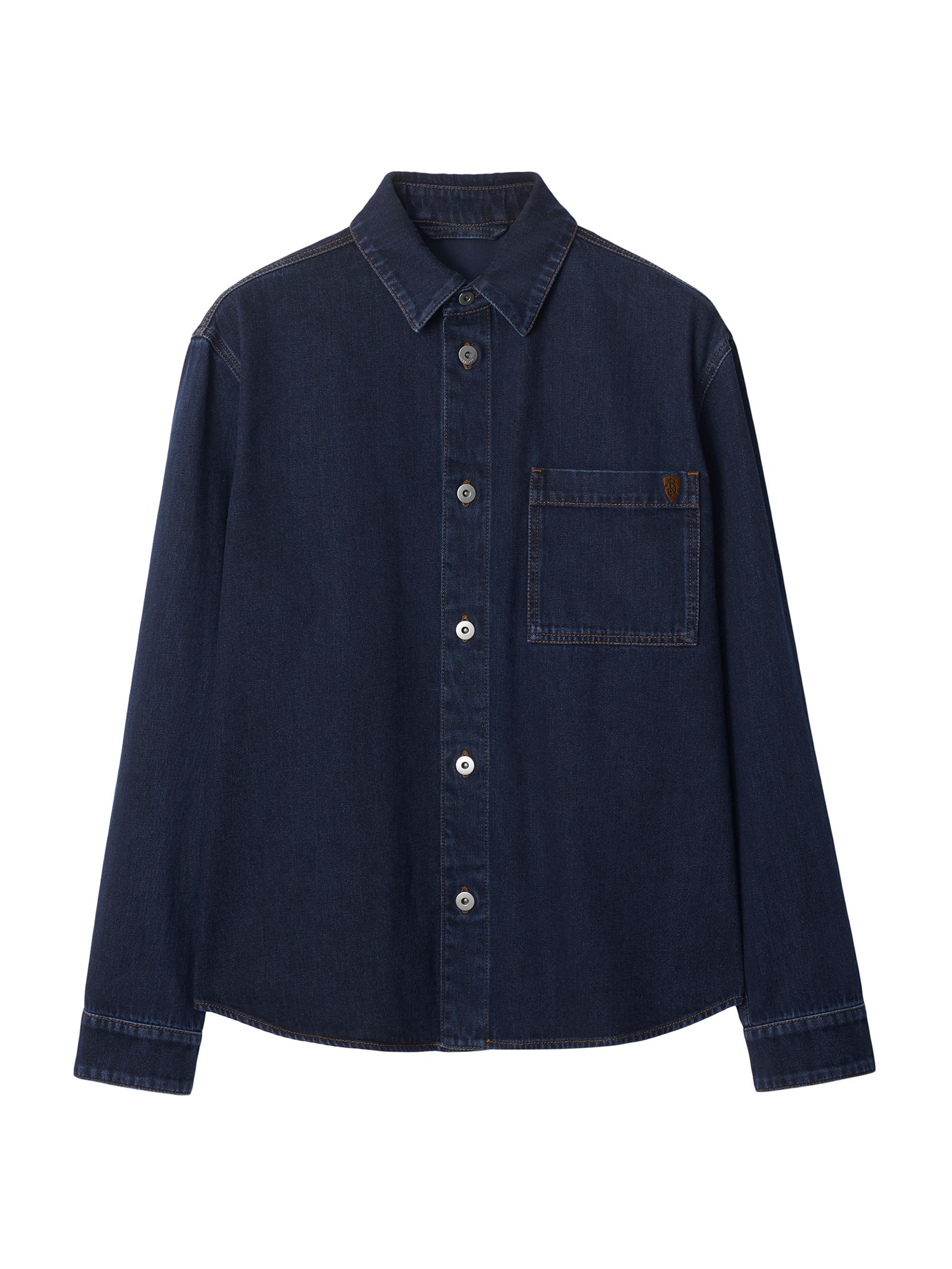Burberry Men's Relaxed-Fit Denim Shirt - Indigo