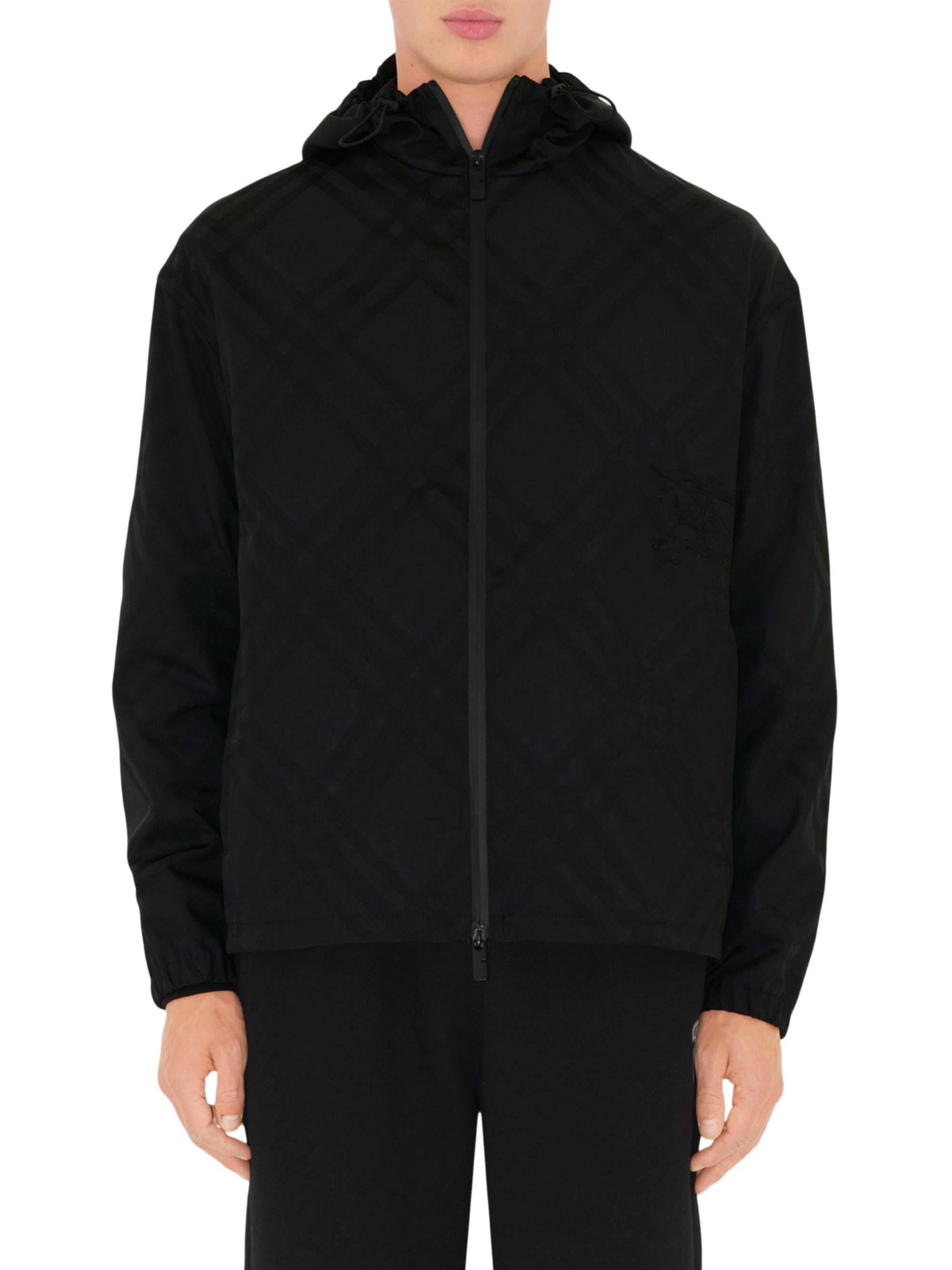 Burberry ブラック ジャンパー Burberry Nylon Check Windbreaker Jacket | Saks Fifth Avenue