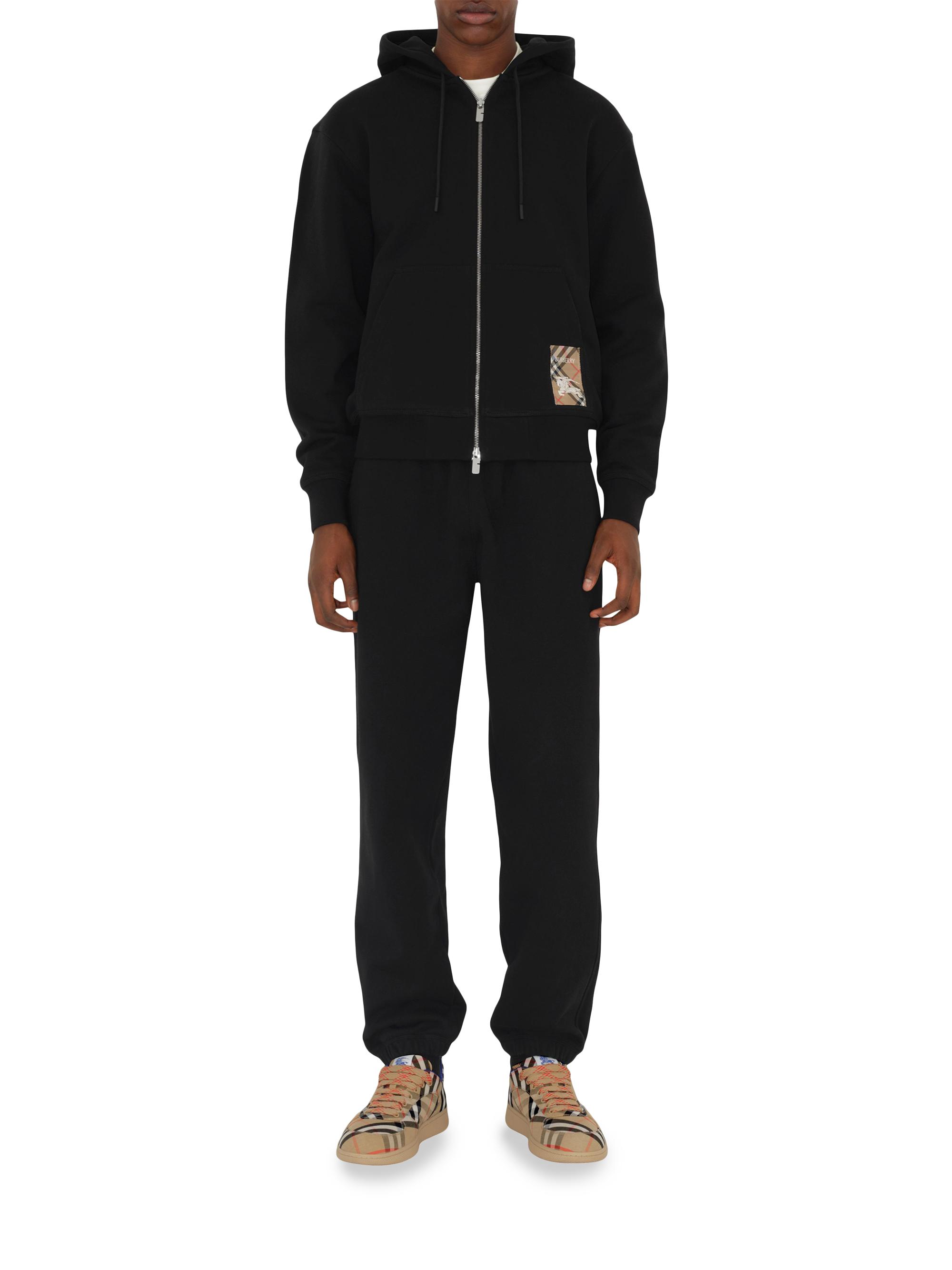 Burberry Check Label Cotton Full-Zip Hoodie | Saks Fifth Avenue