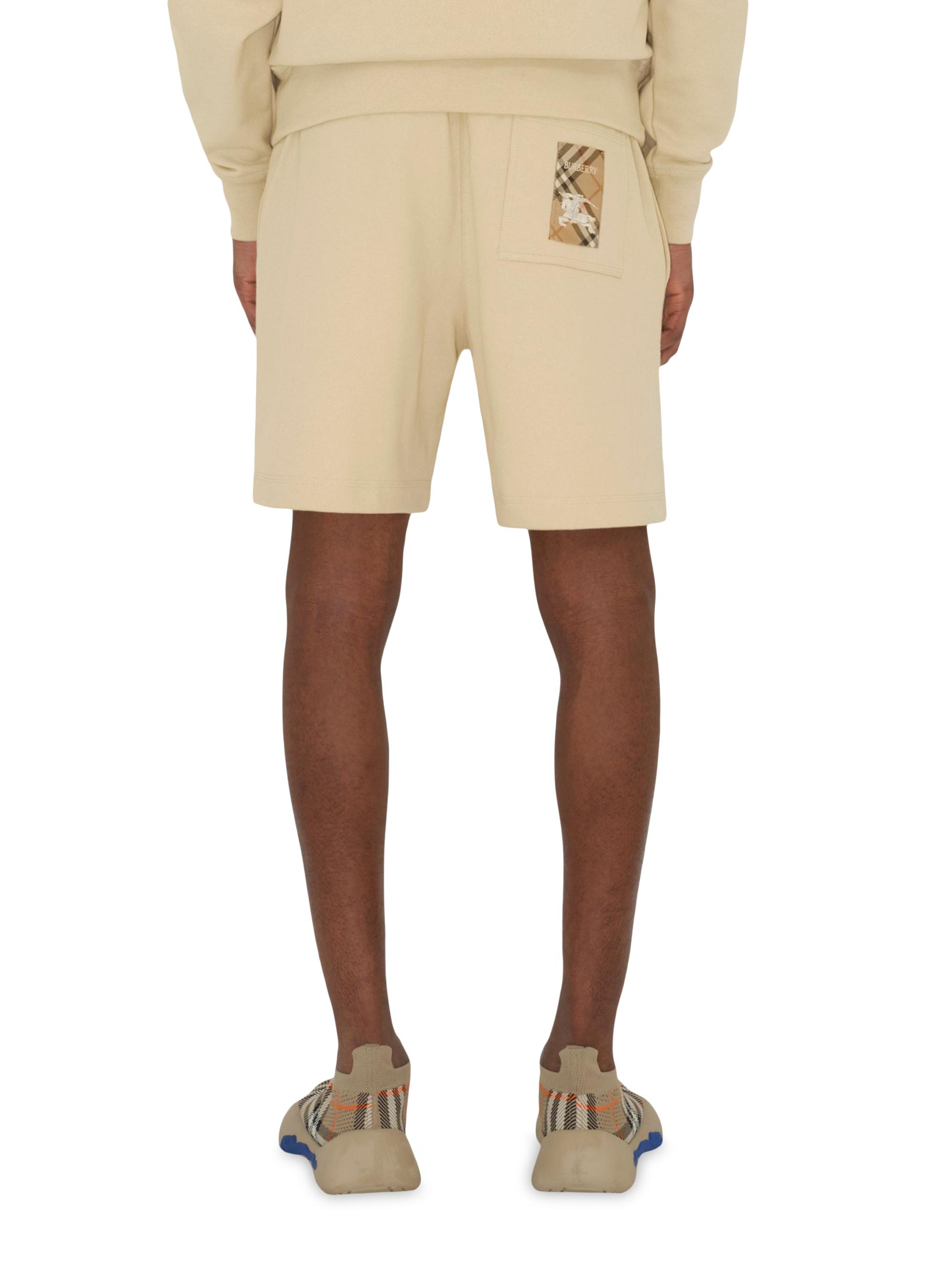 Burberry Check Label Cotton Shorts | Saks Fifth Avenue