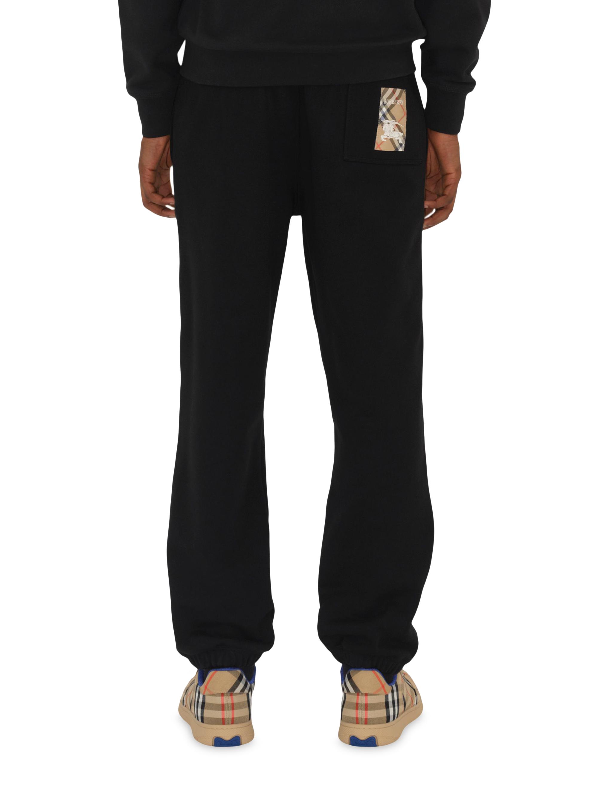Burberry Check Label Cotton Jogging Pants | Saks Fifth Avenue