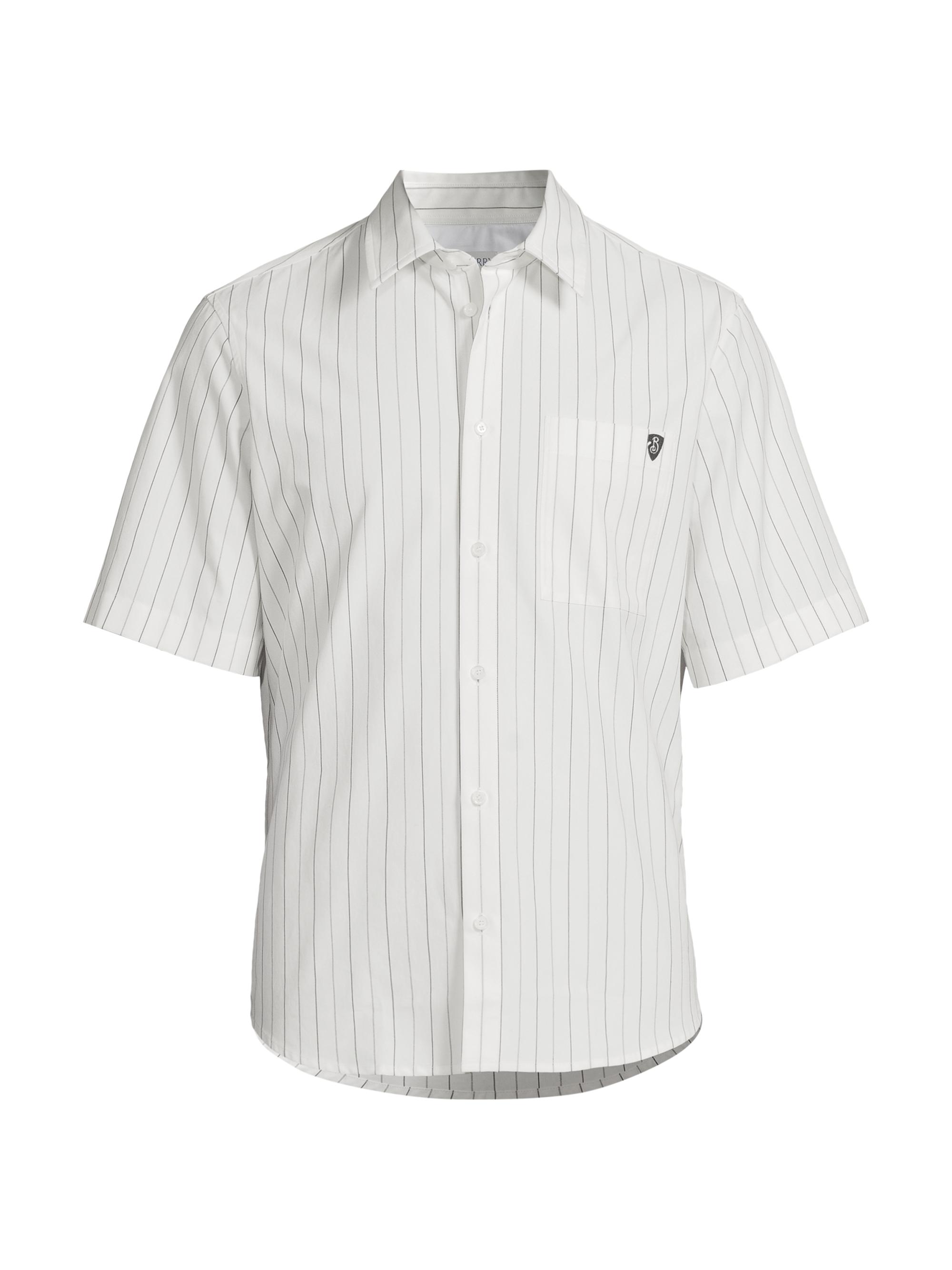 Burberry Men's Cotton Button-Front Shirt - String Coal