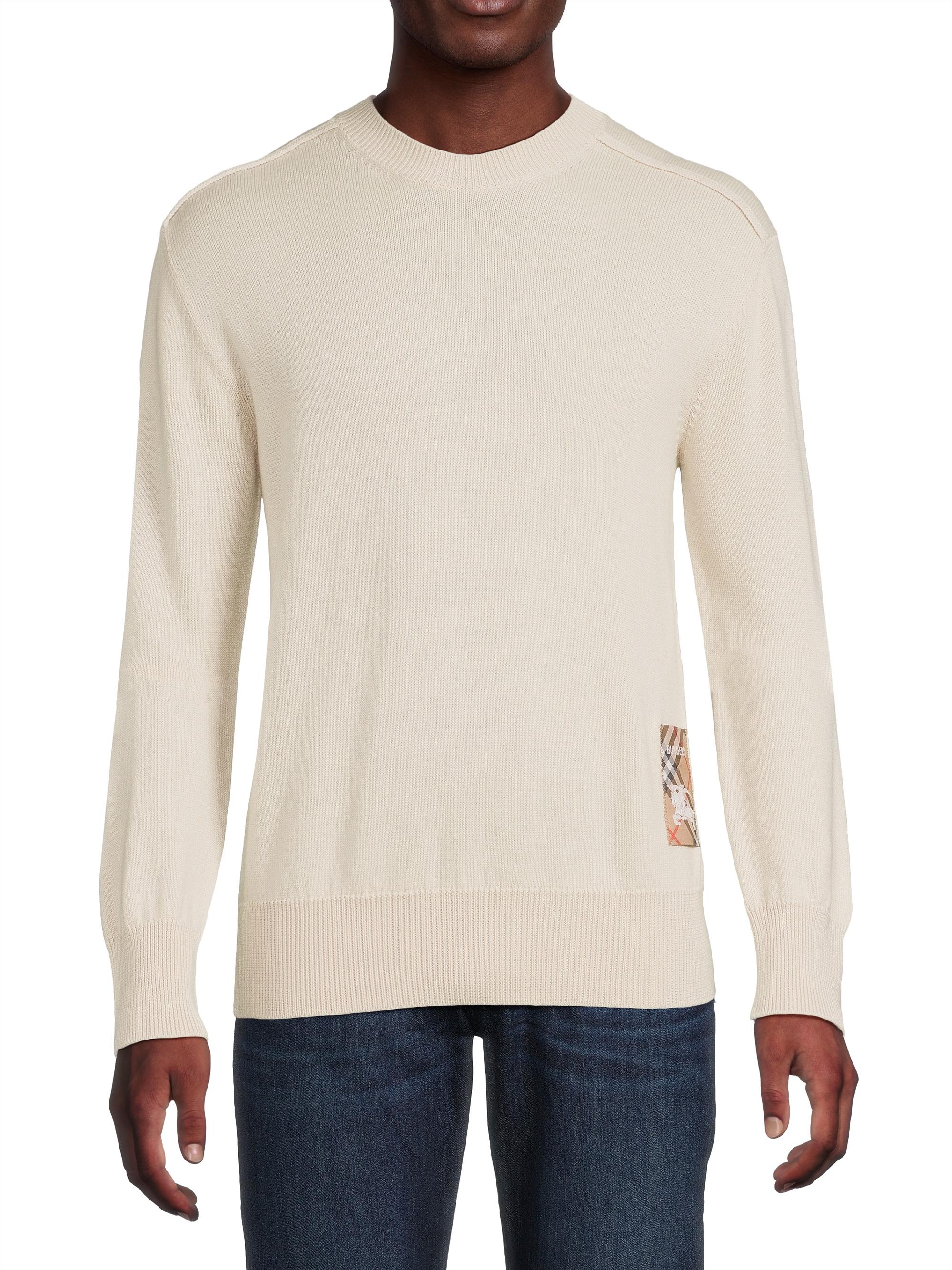 Burberry Check Label Wool Sweater | Saks Fifth Avenue