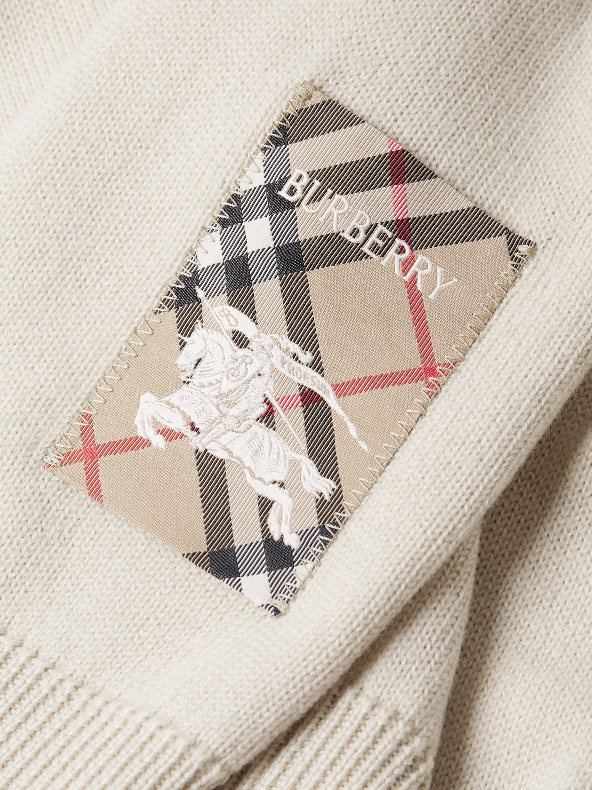 Burberry Check Label Wool Sweater | Saks Fifth Avenue