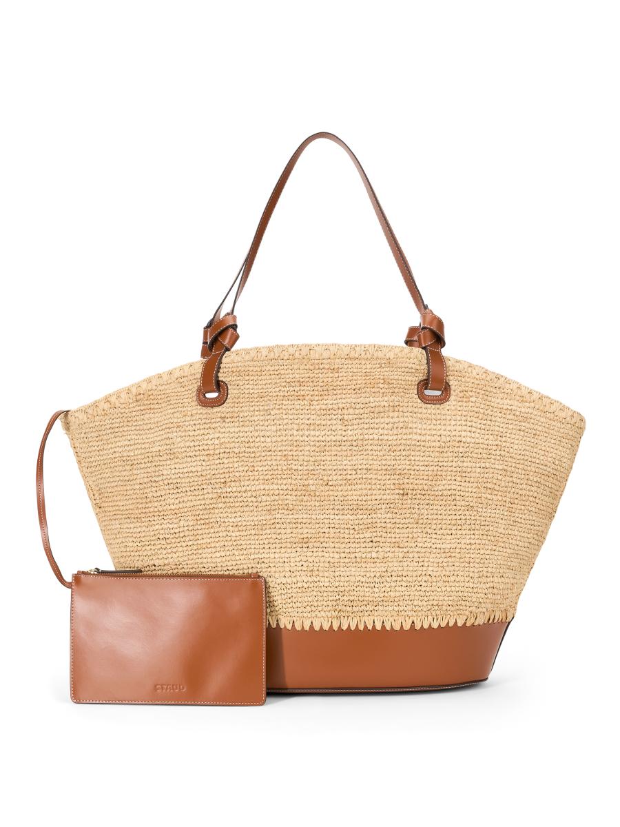 Staud Women's Squillo Raffia Tote Bag In Brown