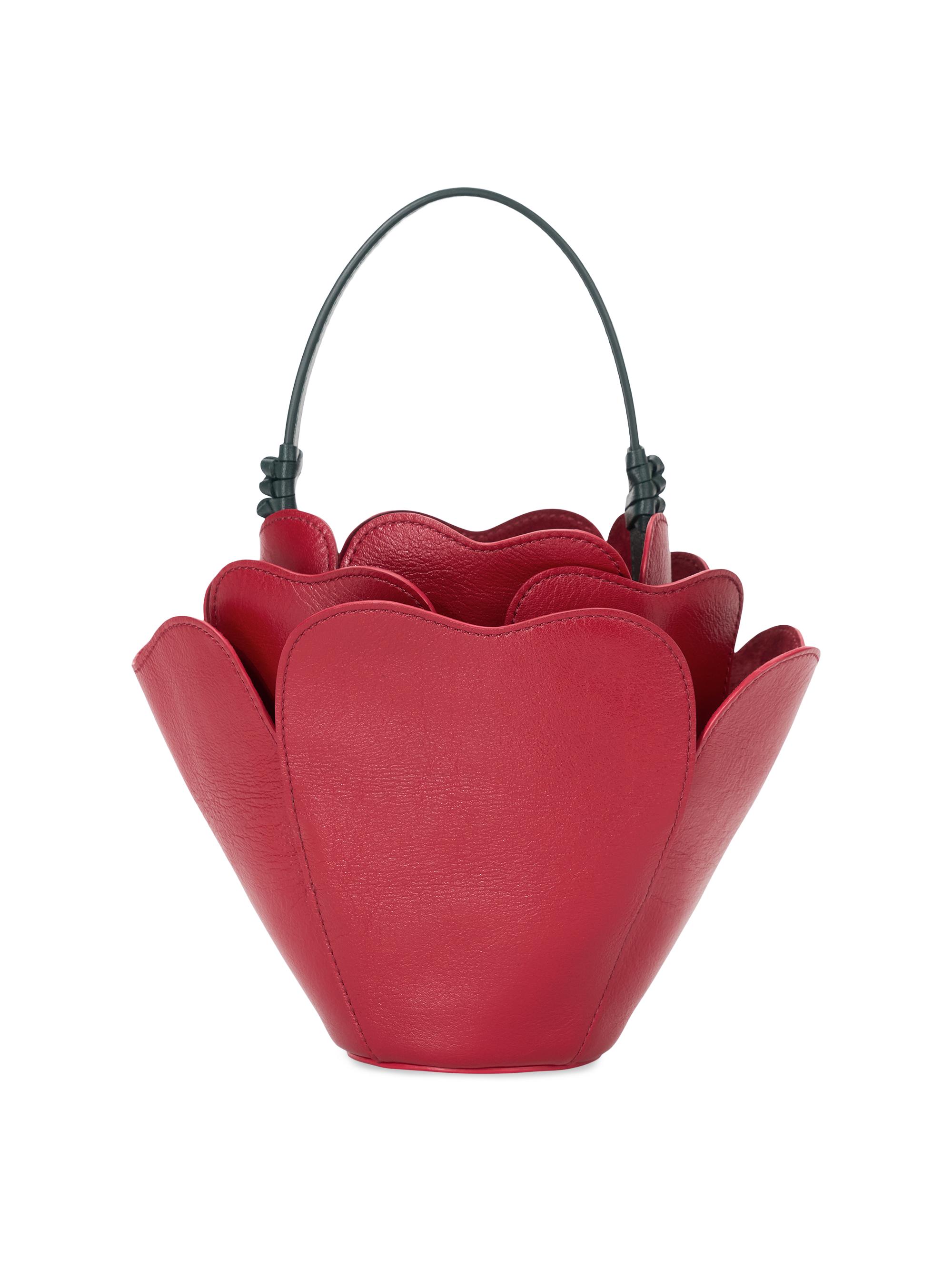 Staud Women's Juliet Drawstring Leather Bucket Bag - Rouge