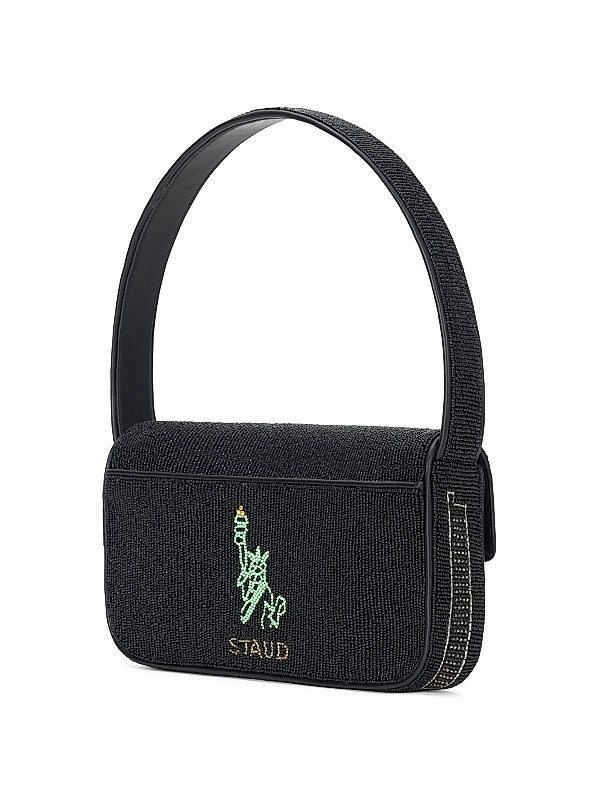 Shop Staud Tommy Beaded NYC Skyline Shoulder Bag | Saks Shop Staud Tommy Beaded NYC Skyline Shoulder Bag | Saks