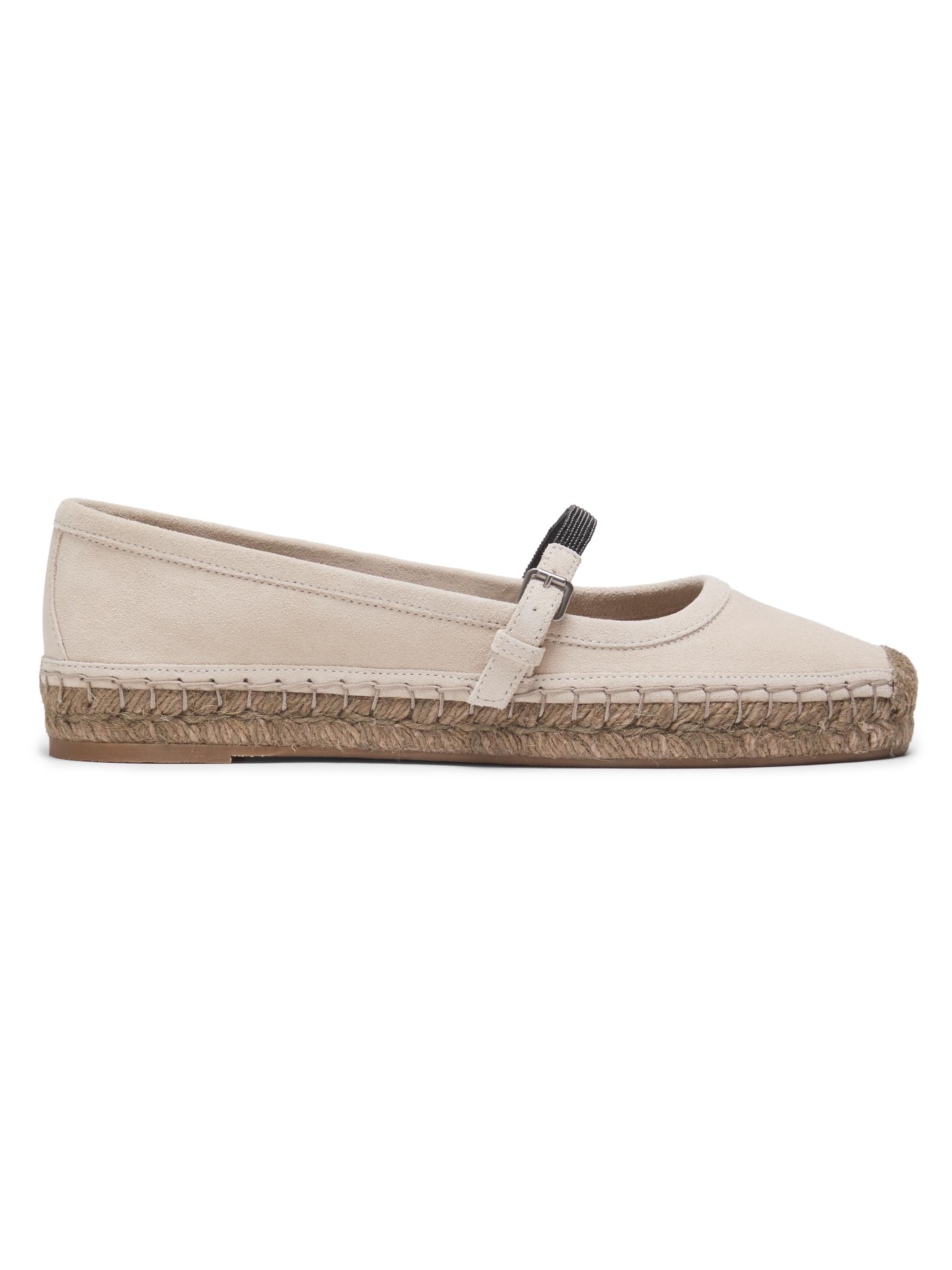 Brunello Cucinelli Women's Monili Suede Espadrilles - Oat
