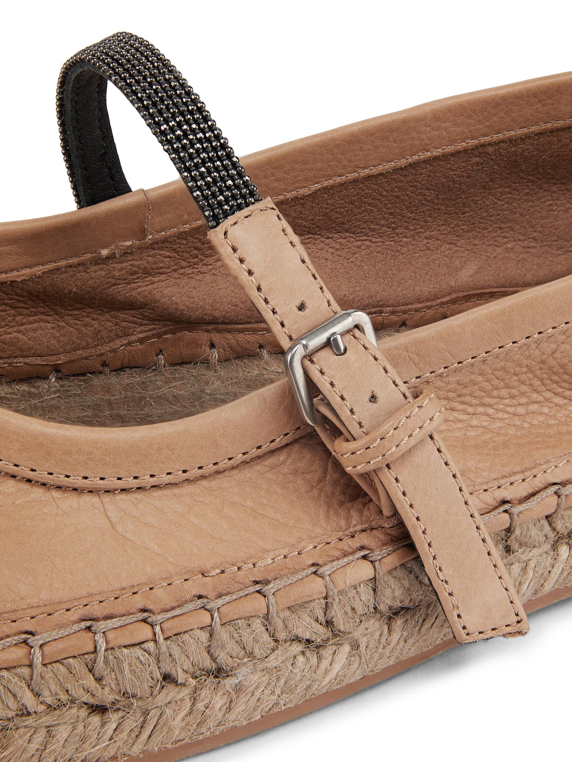 Brunello Cucinelli Monili-Embellished Leather Espadrilles | Saks