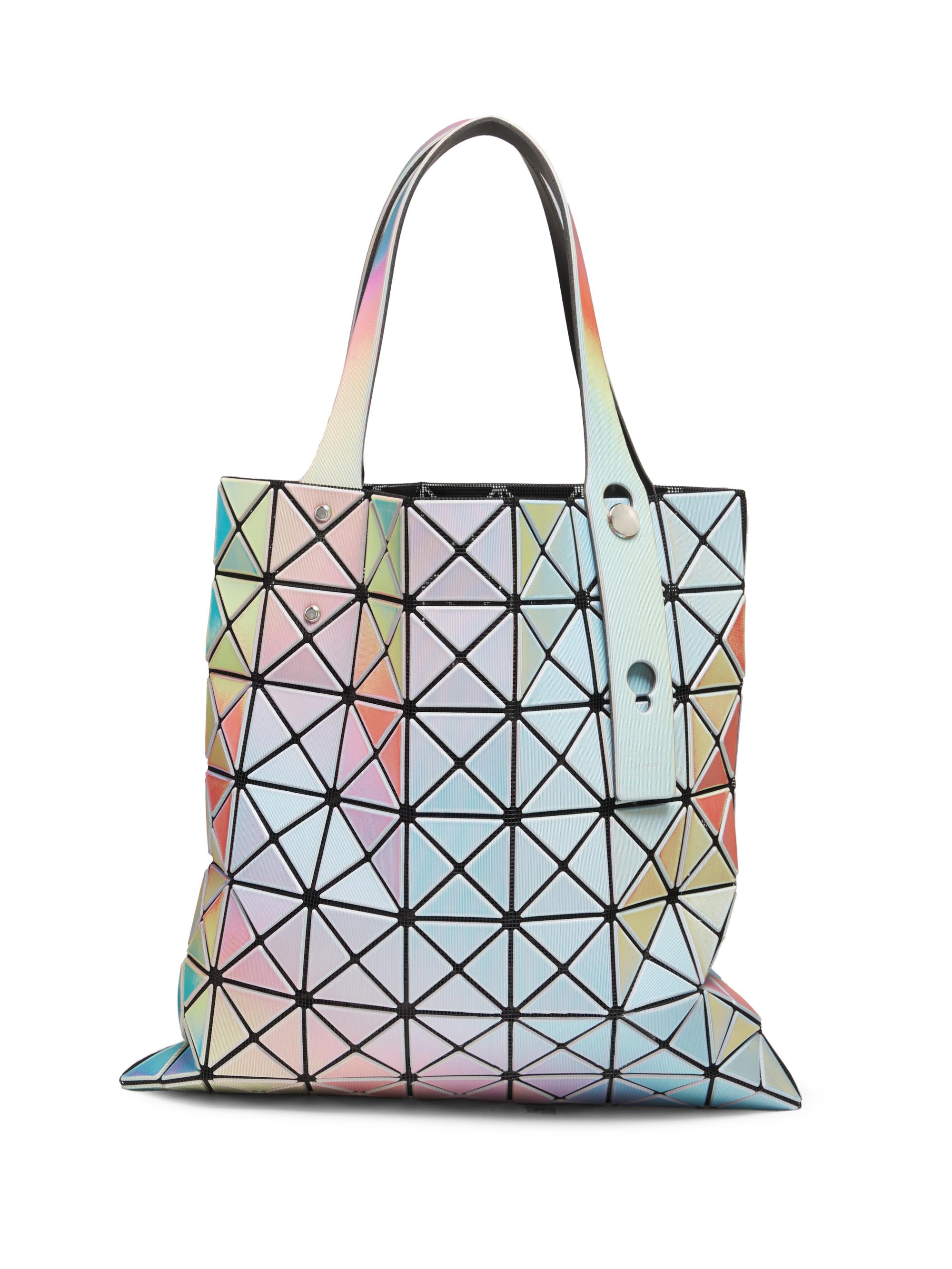 BAOBAO PRISM ポーチ ストライプ ピンク Bao Bao Issey Miyake
