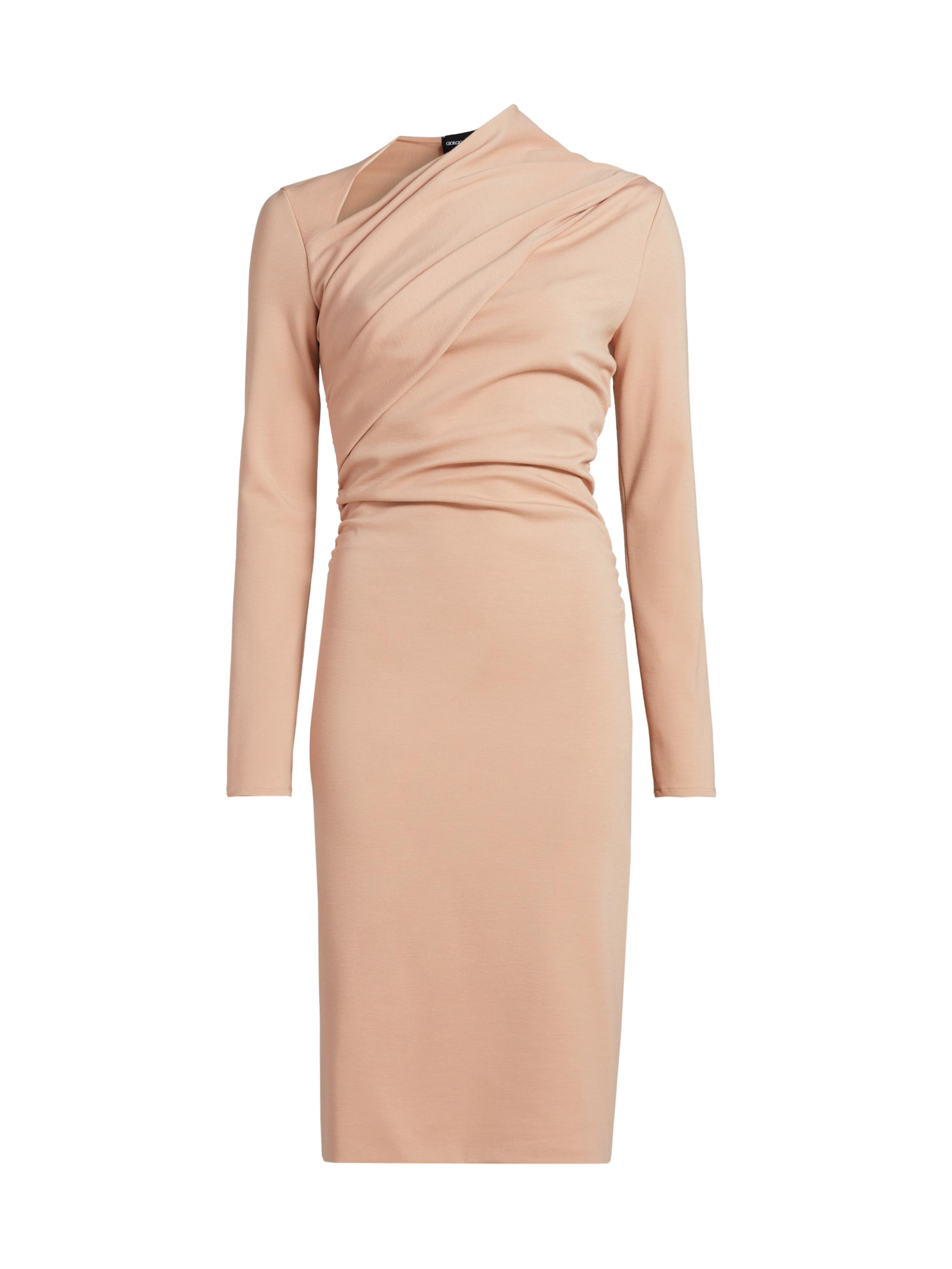 Giorgio Armani Women's Draped Jersey Sheath Dress - Brush