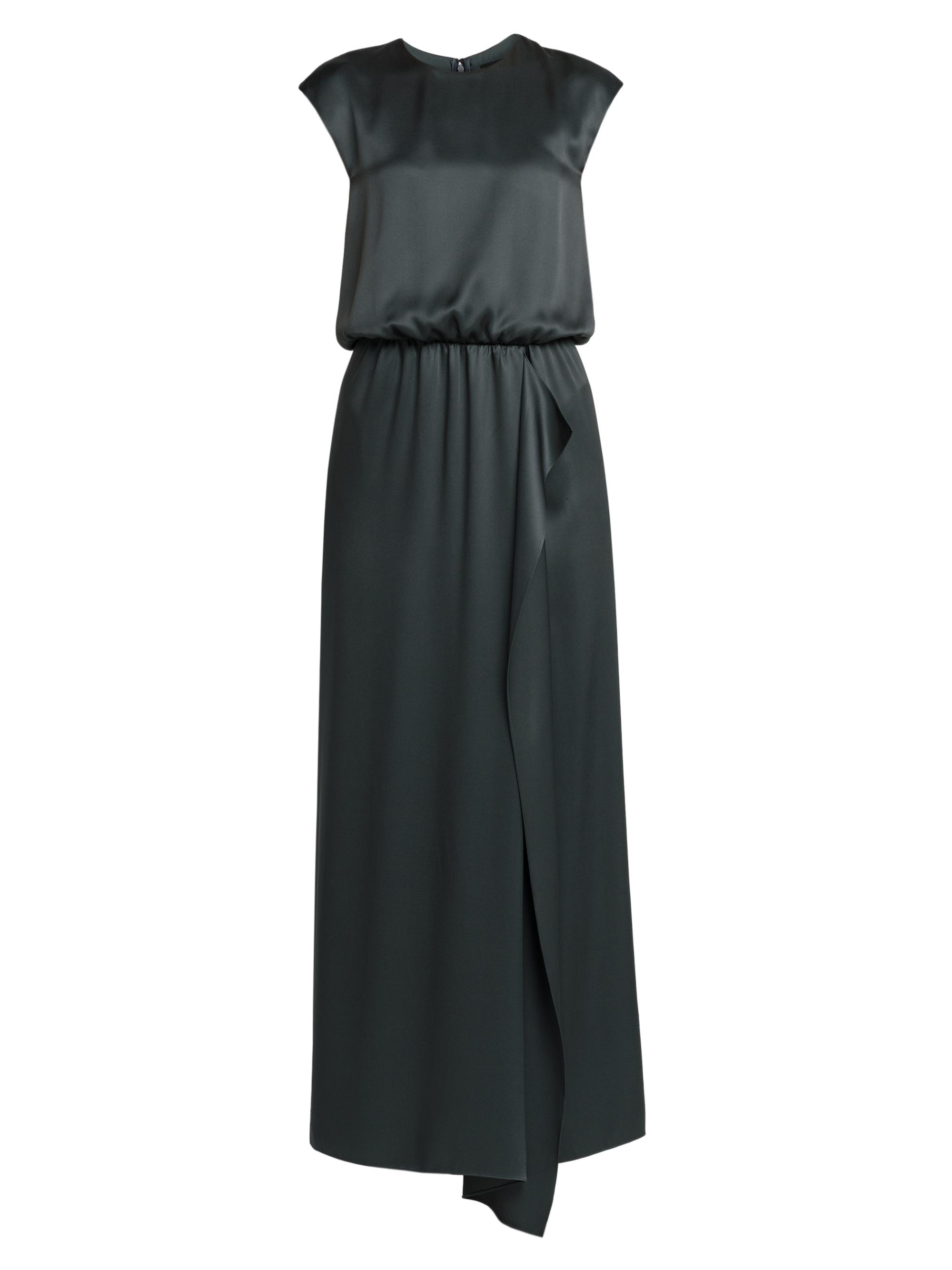Giorgio Armani Women's Double Silk Satin Maxi Dress - Forest