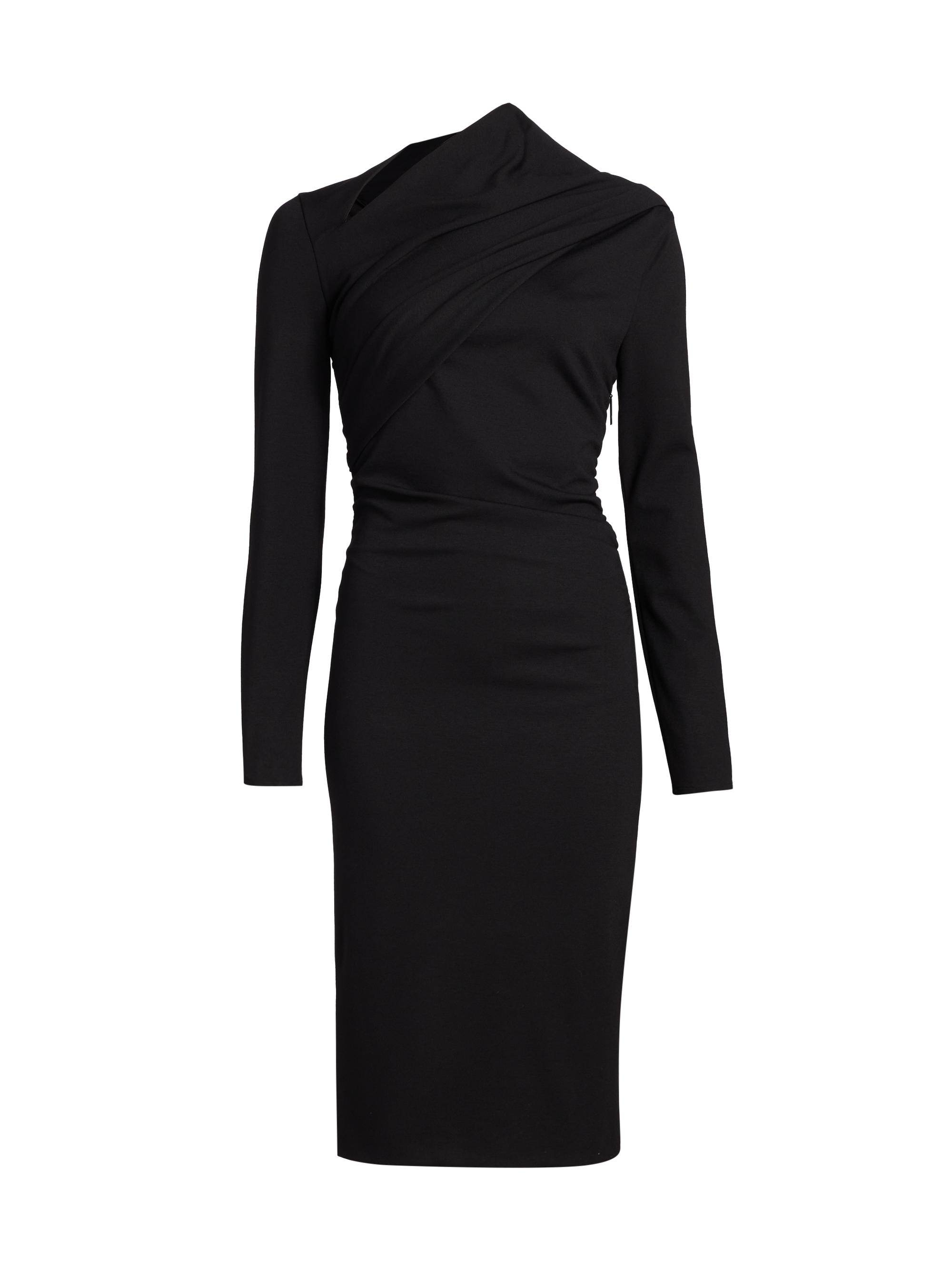 Alaïa Turtleneck Wool Fringe-Cuff Midi-Dress | Saks Fifth Avenue