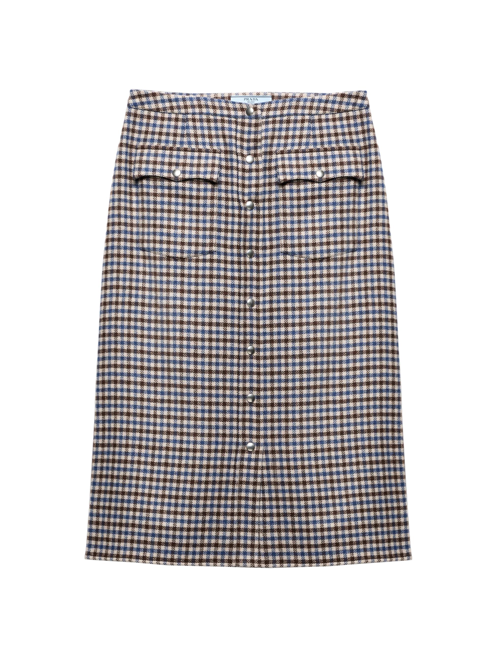 Prada Women's Wool Midi-Skirt - Brown